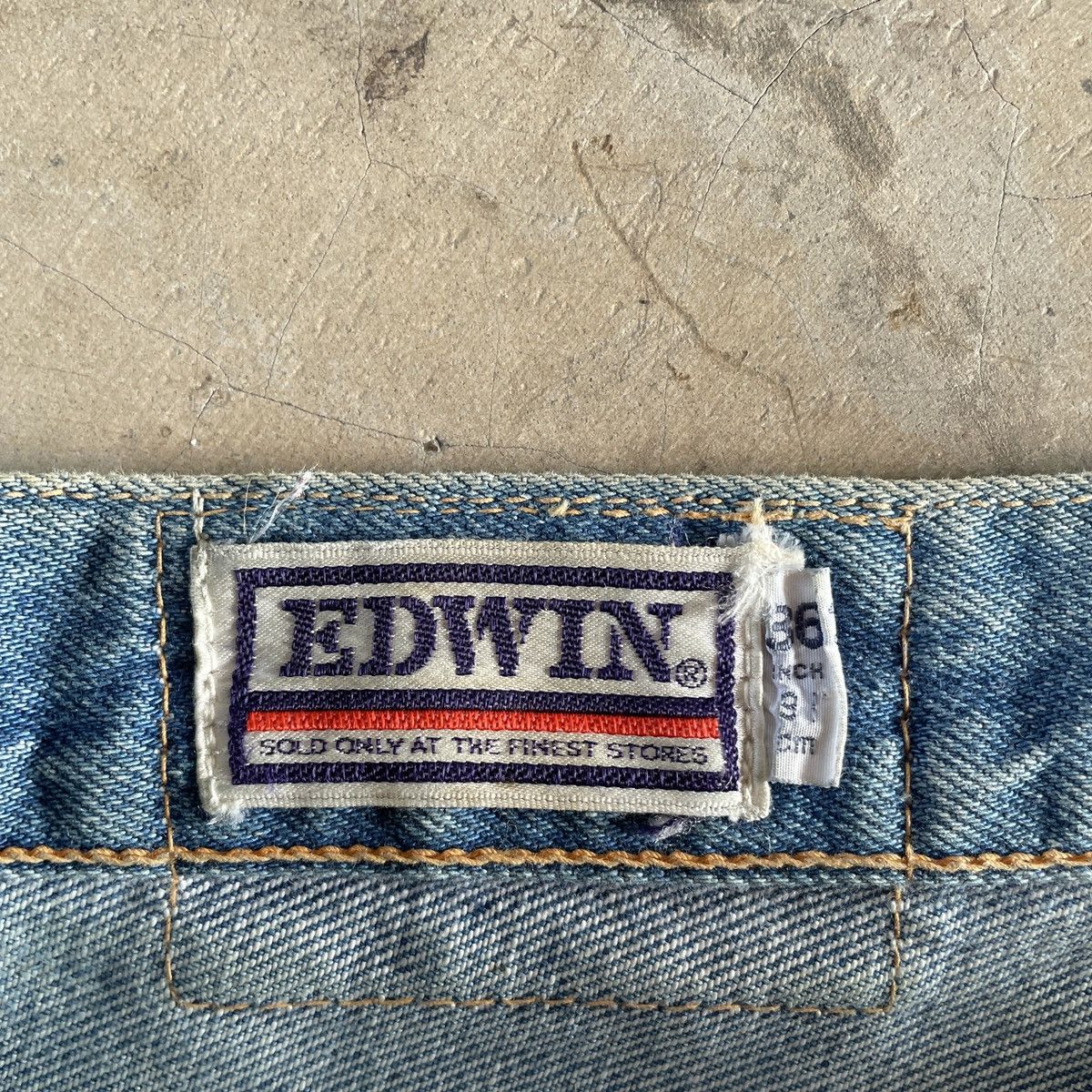 Japanese Brand Vintage Edwin Orange Tag Faded Denim Jeans Pants W34x325 Size US 34 / EU 50 - 7 Thumbnail