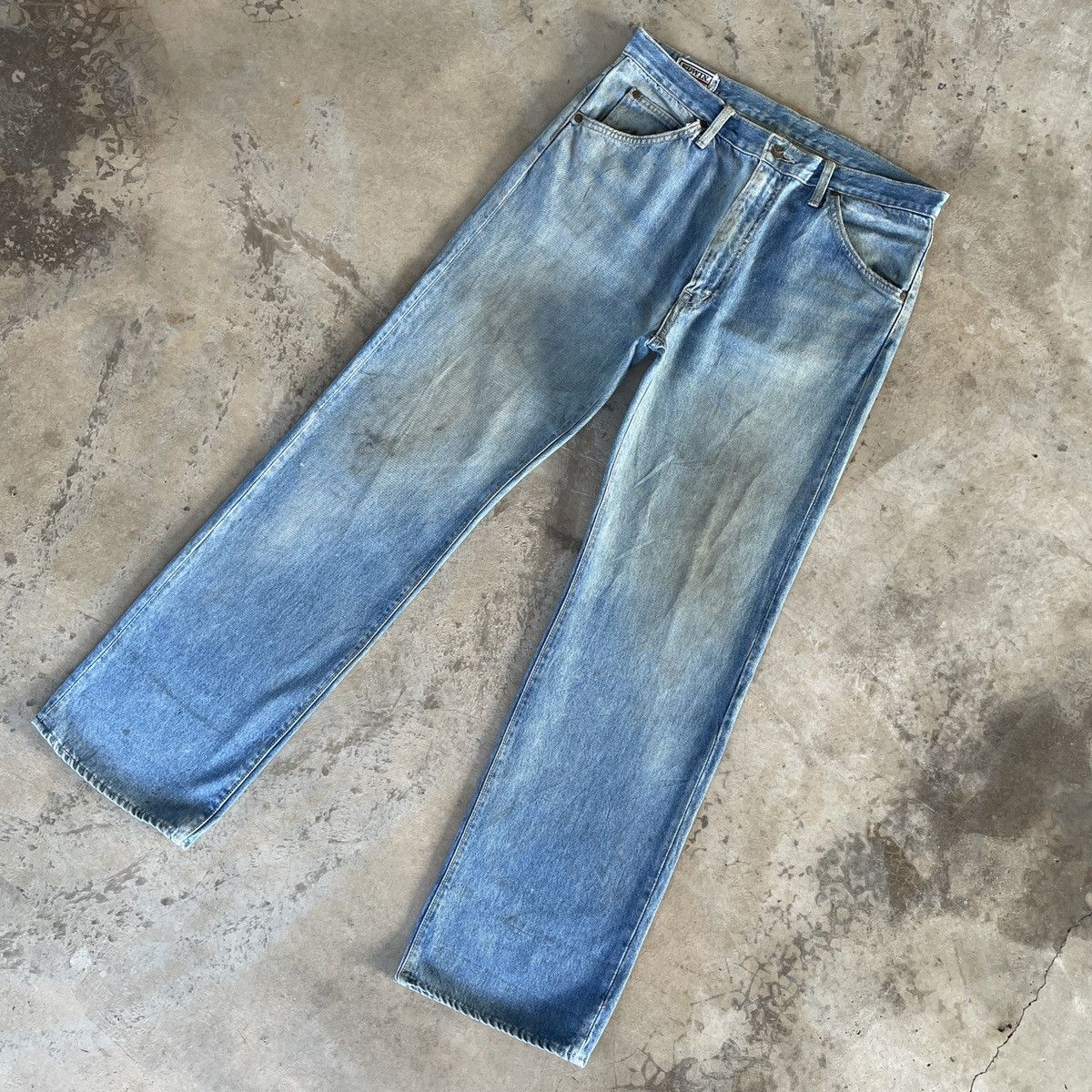 Japanese Brand Vintage Edwin Orange Tag Faded Denim Jeans Pants W34x325 Size US 34 / EU 50 - 2 Thumbnail