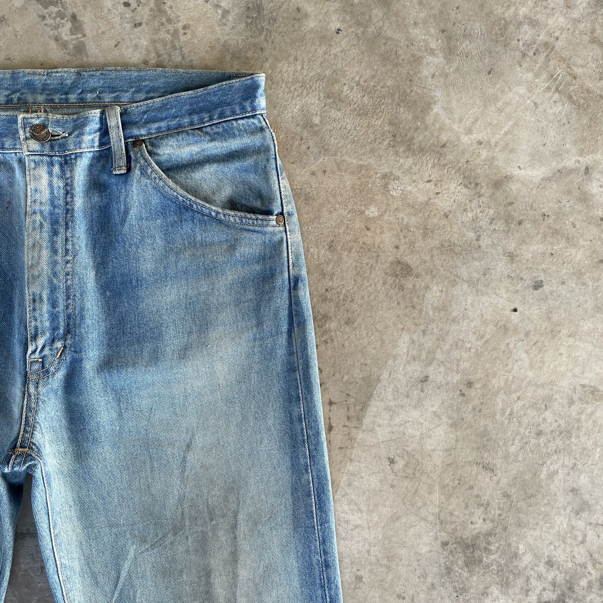 Japanese Brand Vintage Edwin Orange Tag Faded Denim Jeans Pants W34x325 Size US 34 / EU 50 - 6 Thumbnail