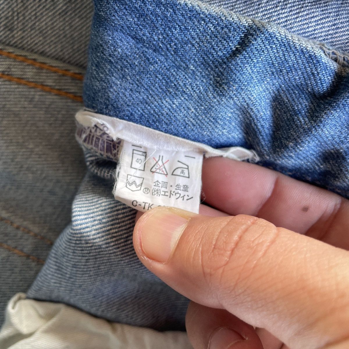 Japanese Brand Vintage Edwin Orange Tag Faded Denim Jeans Pants W34x325 Size US 34 / EU 50 - 8 Thumbnail