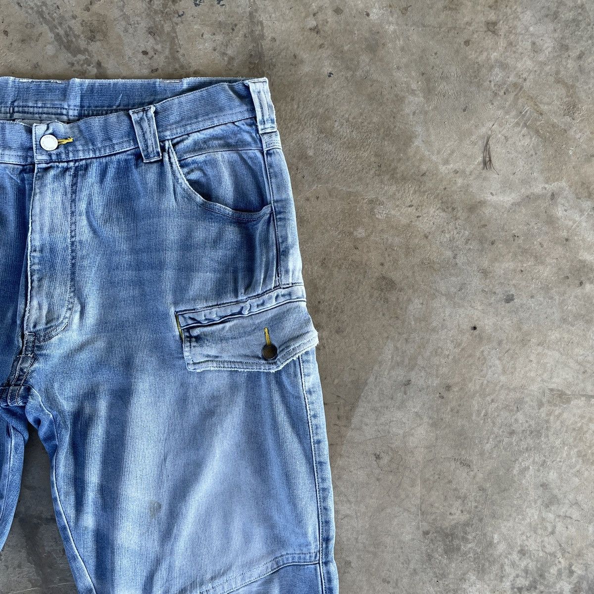 Japanese Brand W38💥 Vintage Japanese Toraichi Faded Denim Cargo Tactical Size US 38 / EU 54 - 6 Thumbnail