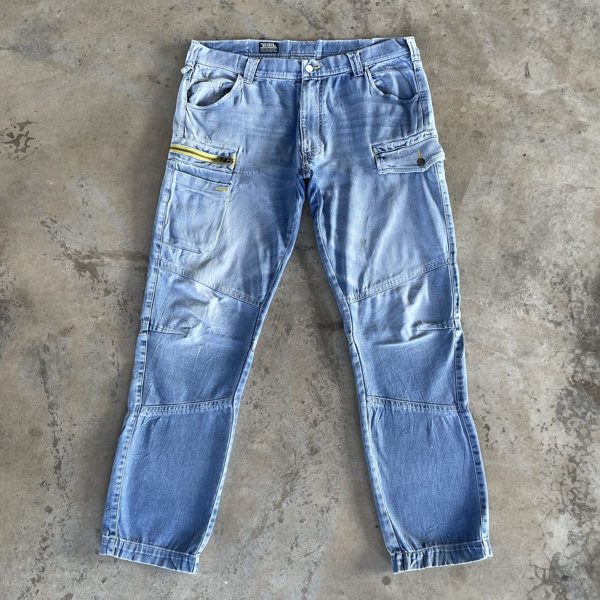 Japanese Brand W38💥 Vintage Japanese Toraichi Faded Denim Cargo Tactical Size US 38 / EU 54 - 1 Thumbnail