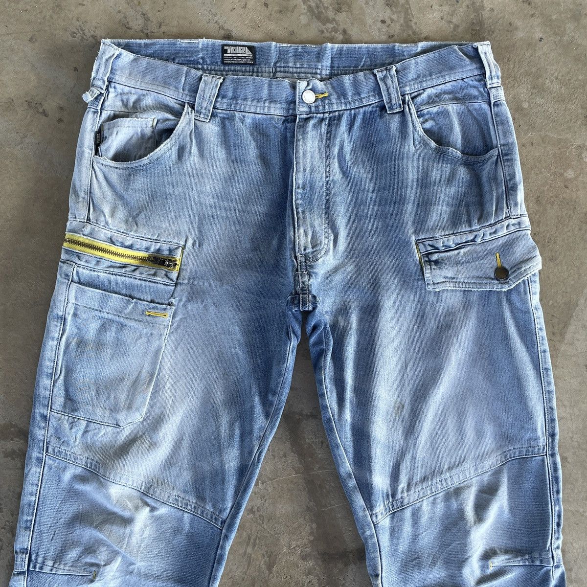 Japanese Brand W38💥 Vintage Japanese Toraichi Faded Denim Cargo Tactical Size US 38 / EU 54 - 3 Thumbnail