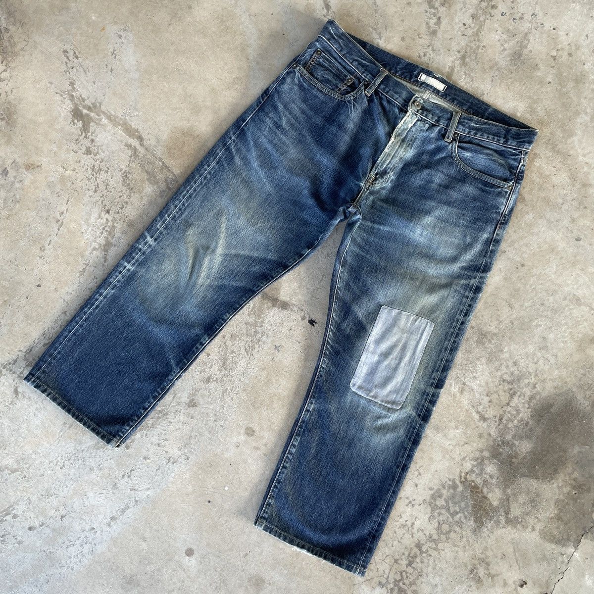 Japanese Brand Vintage Japanese brand Faded Denim Jeans Pants W36x26 Size US 36 / EU 52 - 2 Thumbnail