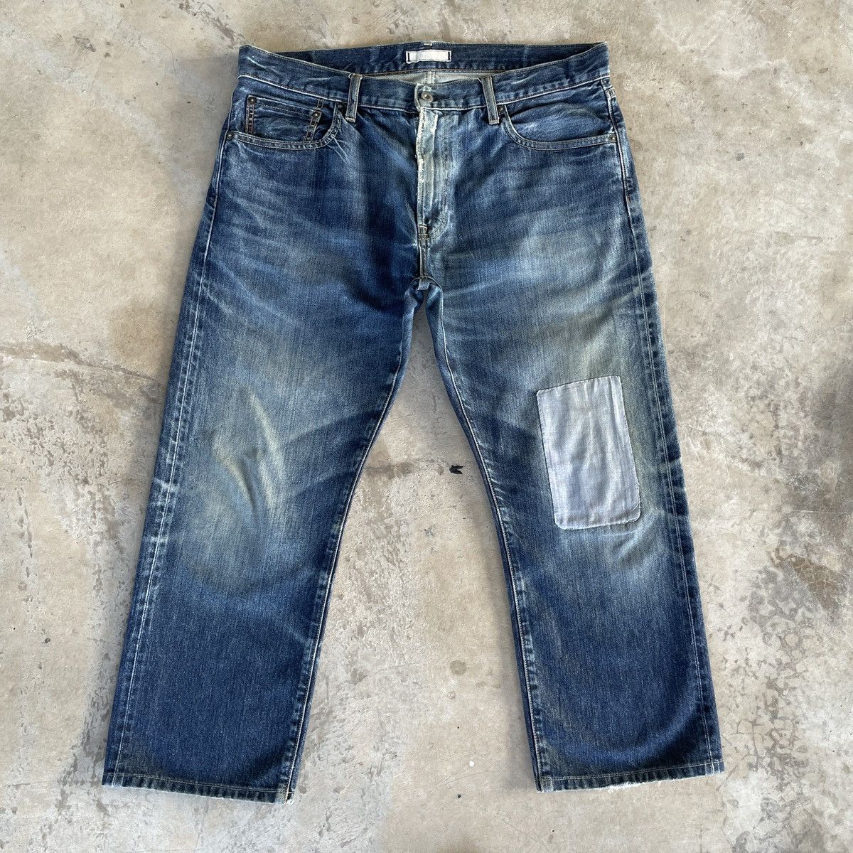 Japanese Brand Vintage Japanese brand Faded Denim Jeans Pants W36x26 Size US 36 / EU 52 - 1 Thumbnail