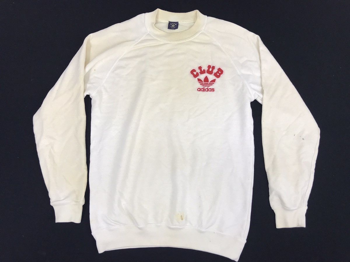 Adidas Vintage Adidas Club Big Logo Sweatshirt Jacket Trefoil Size US M / EU 48-50 / 2 - 1 Thumbnail