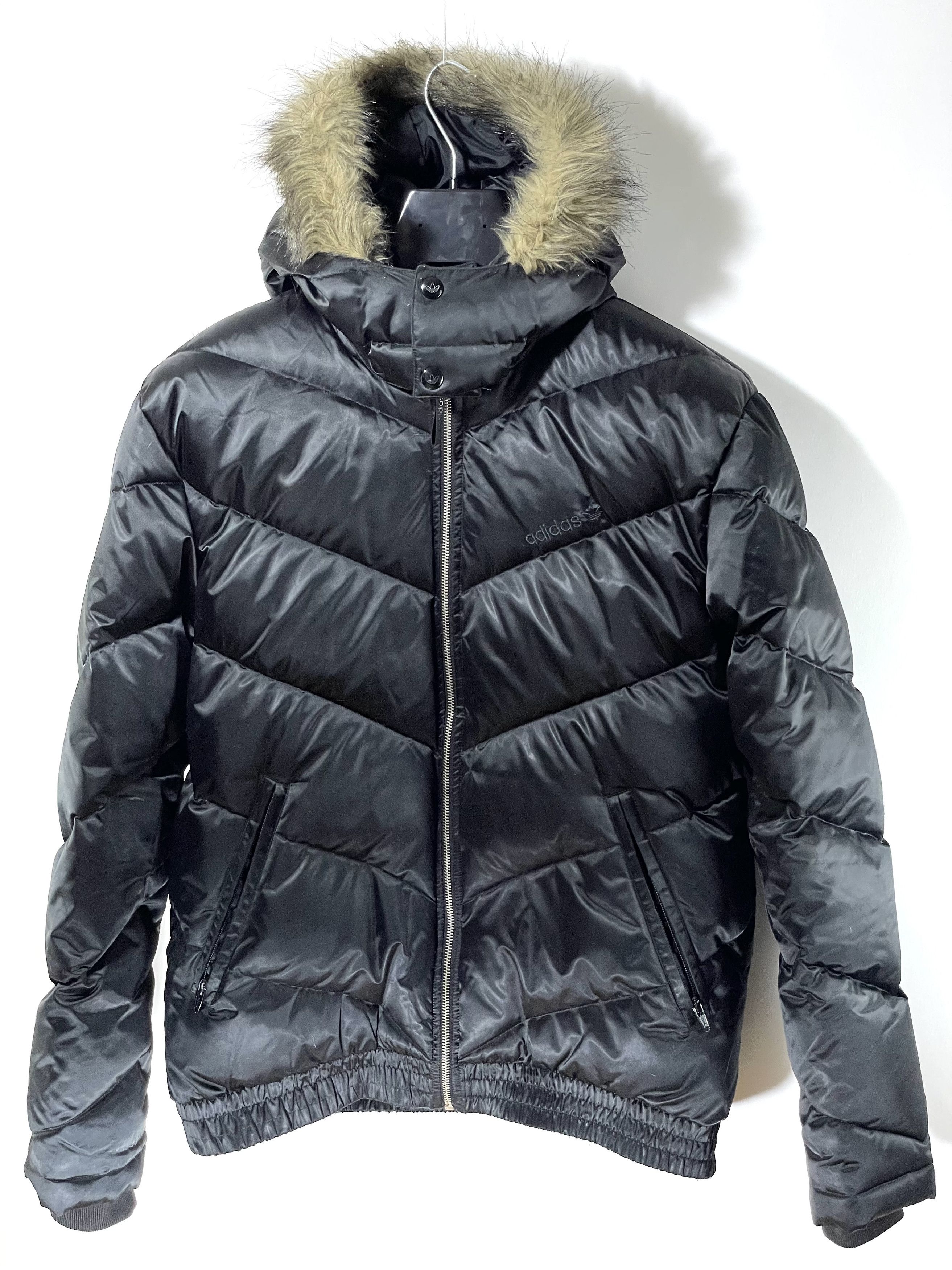image of Adidas Vintage Down Jacket in Black, Men's (Size Medium)