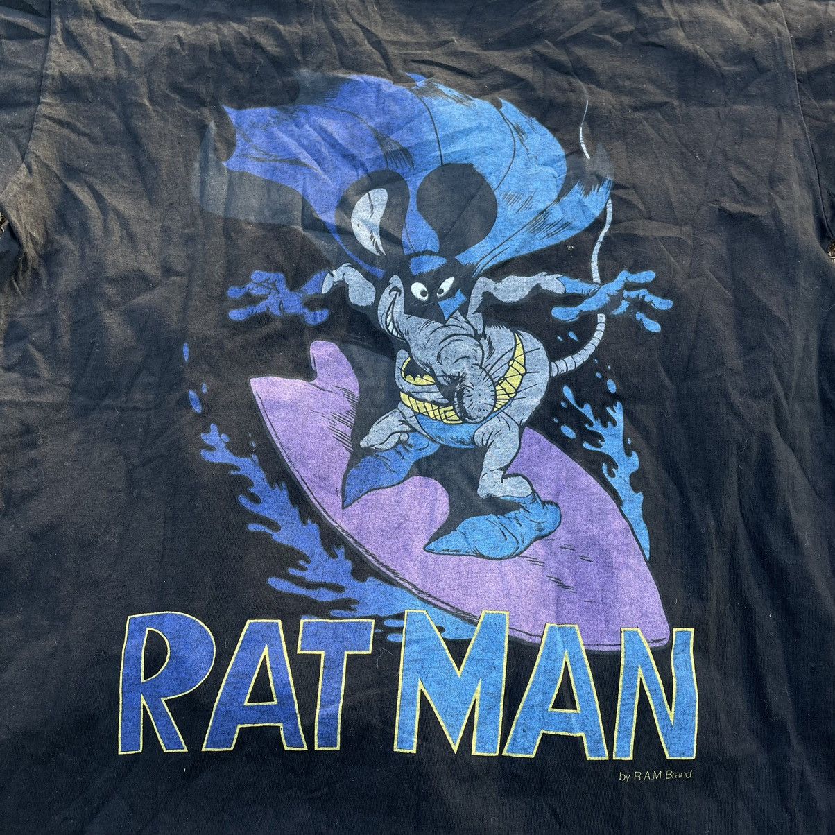 Vintage Vintage 90s RatMan Graphic Tee Sun Faded Grunge Oversized M Size US M / EU 48-50 / 2 - 4 Thumbnail