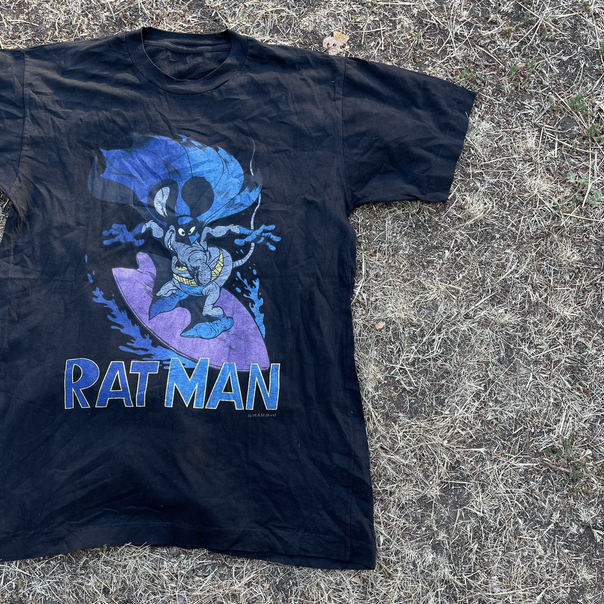 Vintage Vintage 90s RatMan Graphic Tee Sun Faded Grunge Oversized M Size US M / EU 48-50 / 2 - 2 Thumbnail