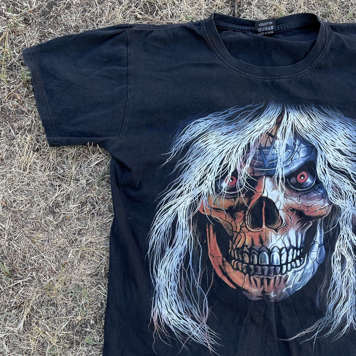 Vintage Vintage Y2K Skull Graphic Tee Horror Grunge Streetwear L Size US L / EU 52-54 / 3 - 3 Thumbnail