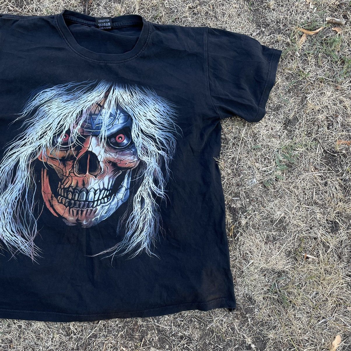 Vintage Vintage Y2K Skull Graphic Tee Horror Grunge Streetwear L Size US L / EU 52-54 / 3 - 2 Thumbnail