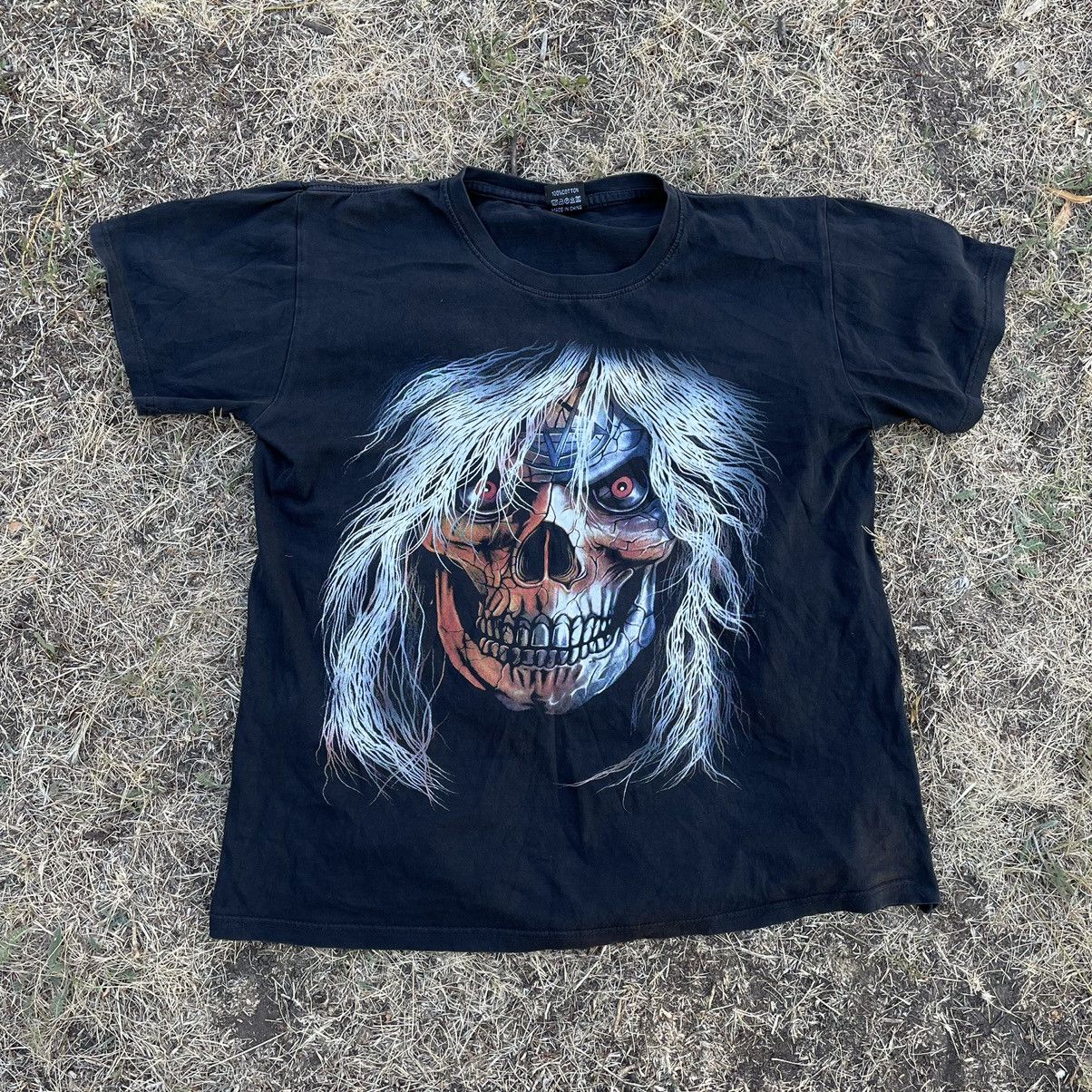 Vintage Vintage Y2K Skull Graphic Tee Horror Grunge Streetwear L Size US L / EU 52-54 / 3 - 1 Thumbnail