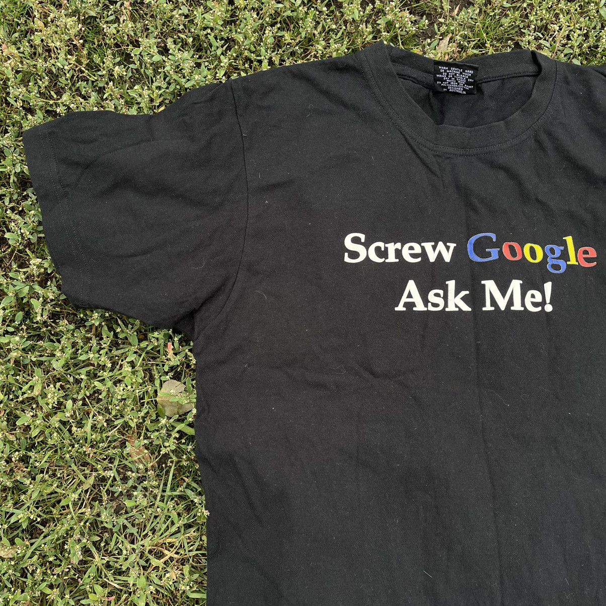Vintage Vintage Y2K Graphic Tee Screw Google Streetwear Black Boxy M Size US M / EU 48-50 / 2 - 3 Thumbnail