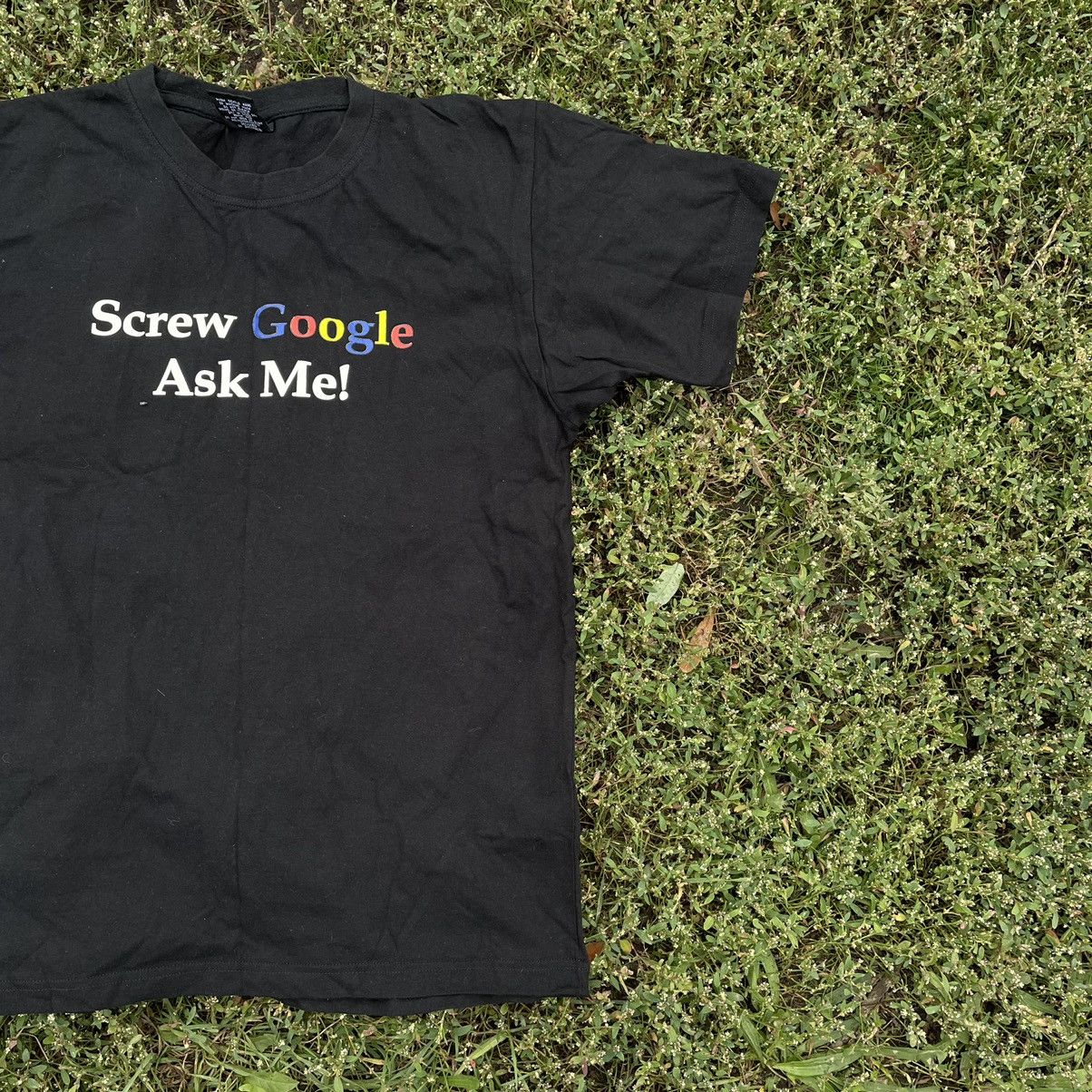 Vintage Vintage Y2K Graphic Tee Screw Google Streetwear Black Boxy M Size US M / EU 48-50 / 2 - 2 Thumbnail