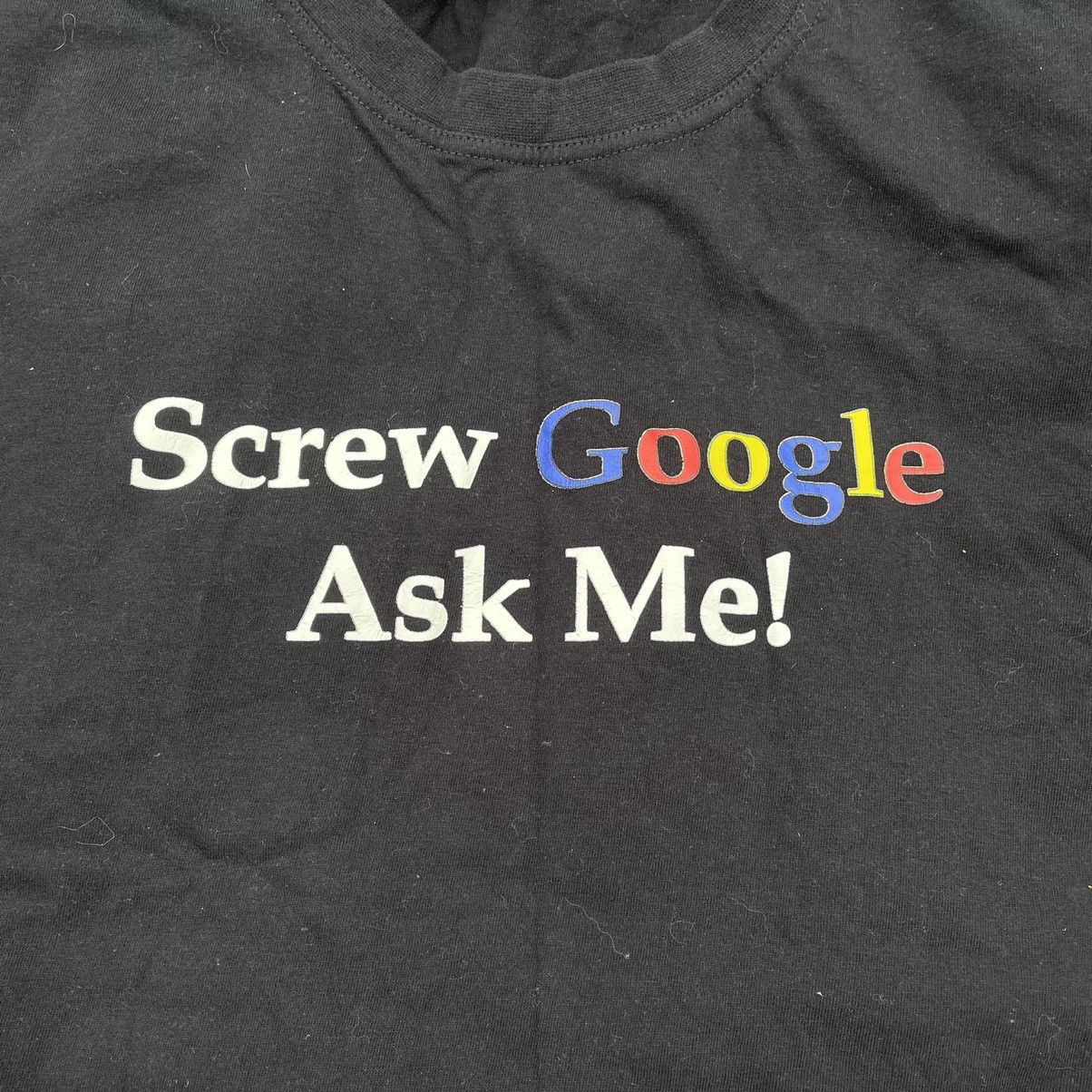 Vintage Vintage Y2K Graphic Tee Screw Google Streetwear Black Boxy M Size US M / EU 48-50 / 2 - 4 Thumbnail