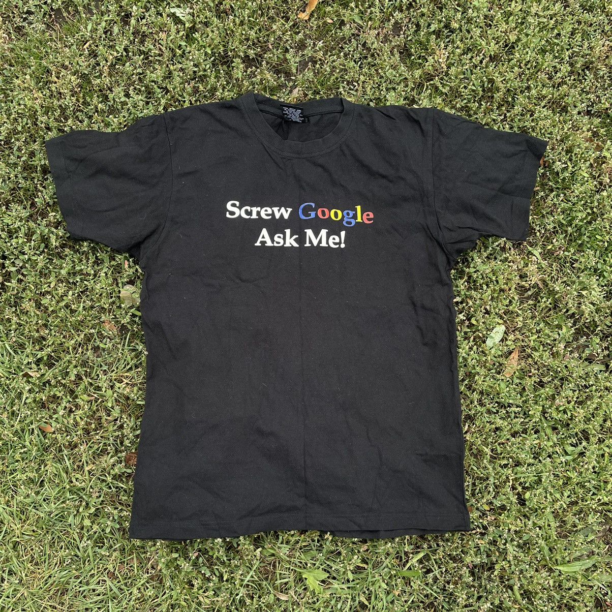 Vintage Vintage Y2K Graphic Tee Screw Google Streetwear Black Boxy M Size US M / EU 48-50 / 2 - 1 Thumbnail