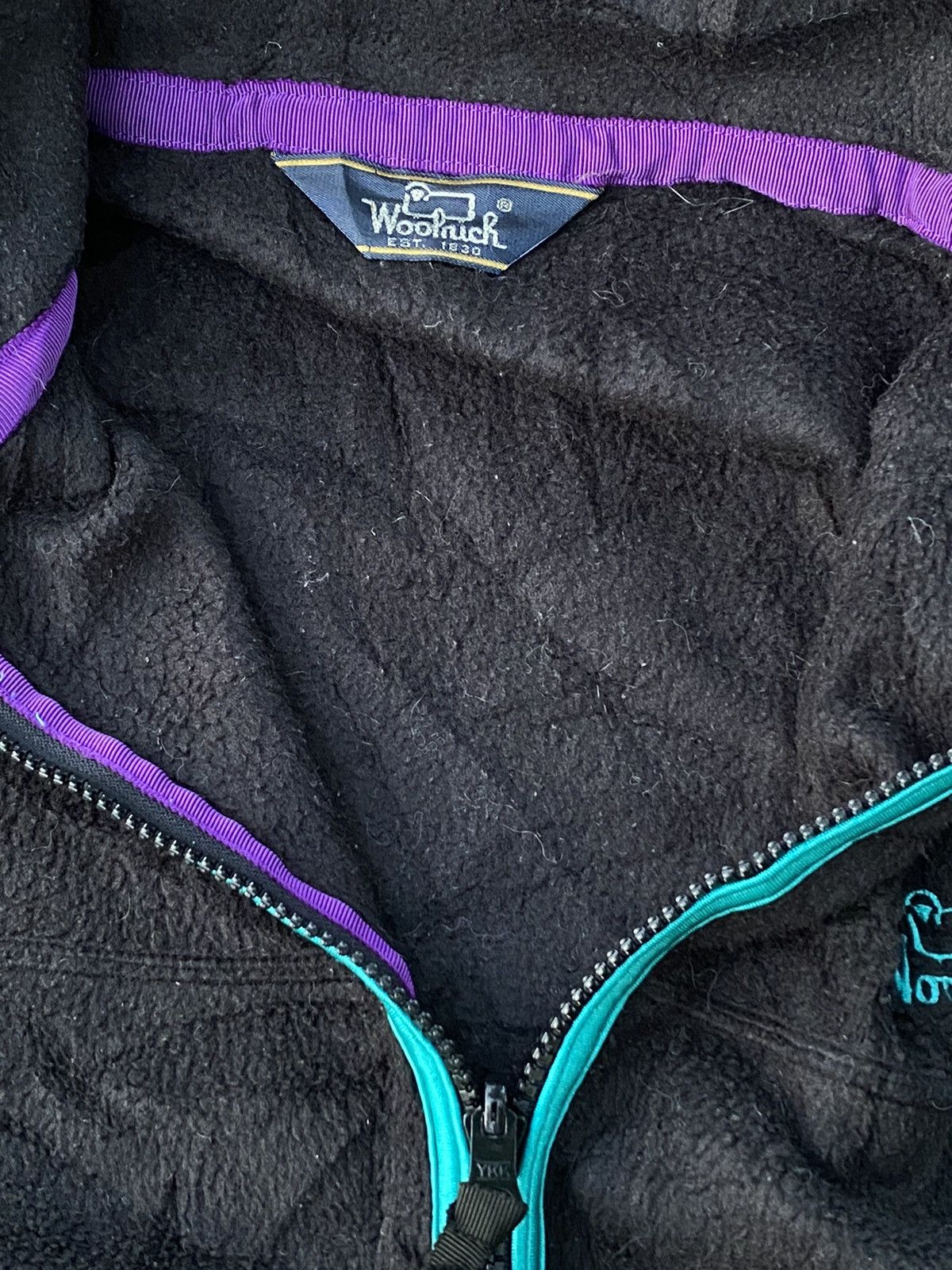 Polartec × Woolrich Woolen Mills Vintage Woolrich Fleece Zipped Jacket Size US L / EU 52-54 / 3 - 3 Thumbnail