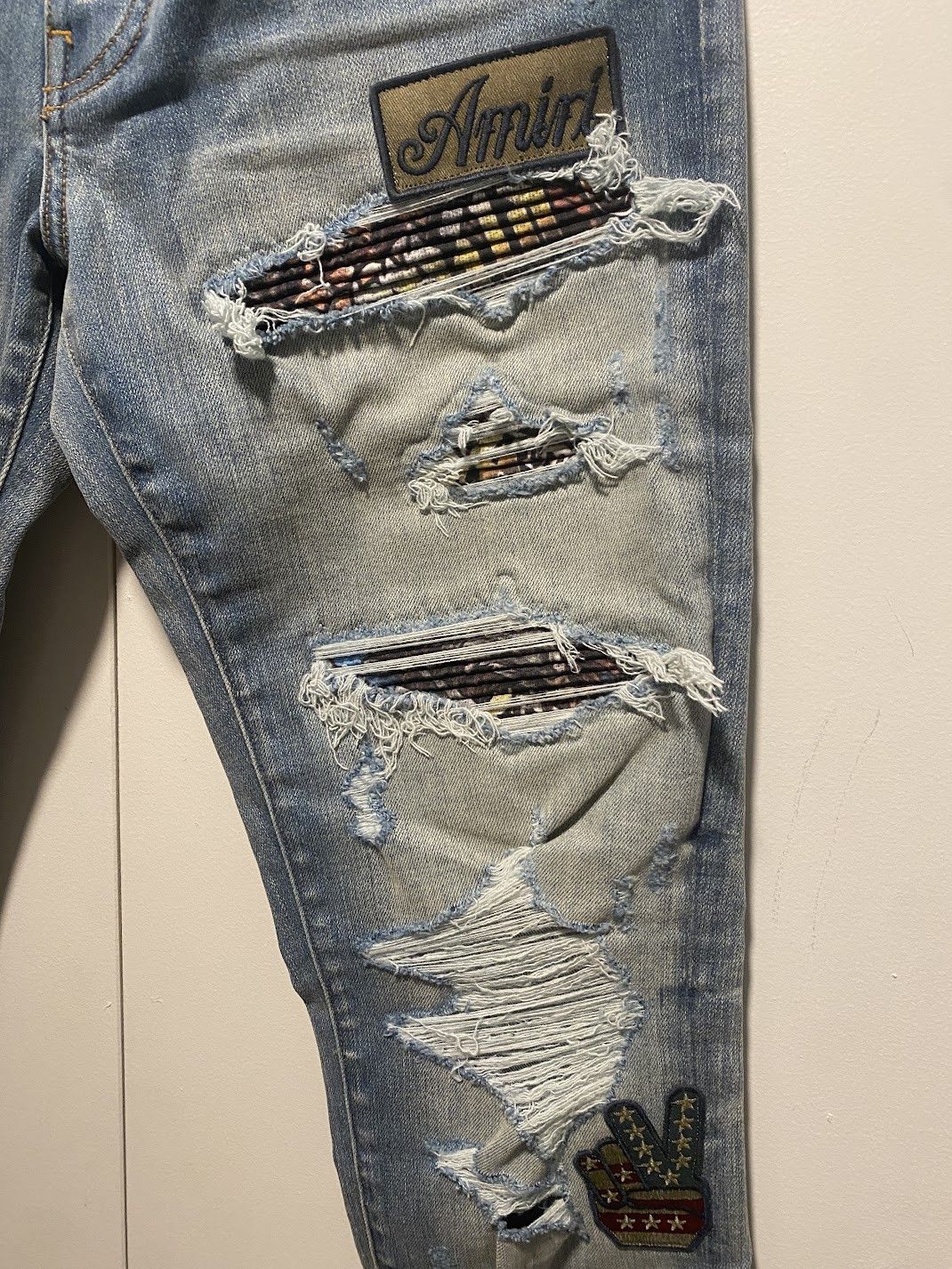 Amiri amiri bike patch jeans clay indigo distressed size 32 Size US 32 / EU 48 - 3 Thumbnail