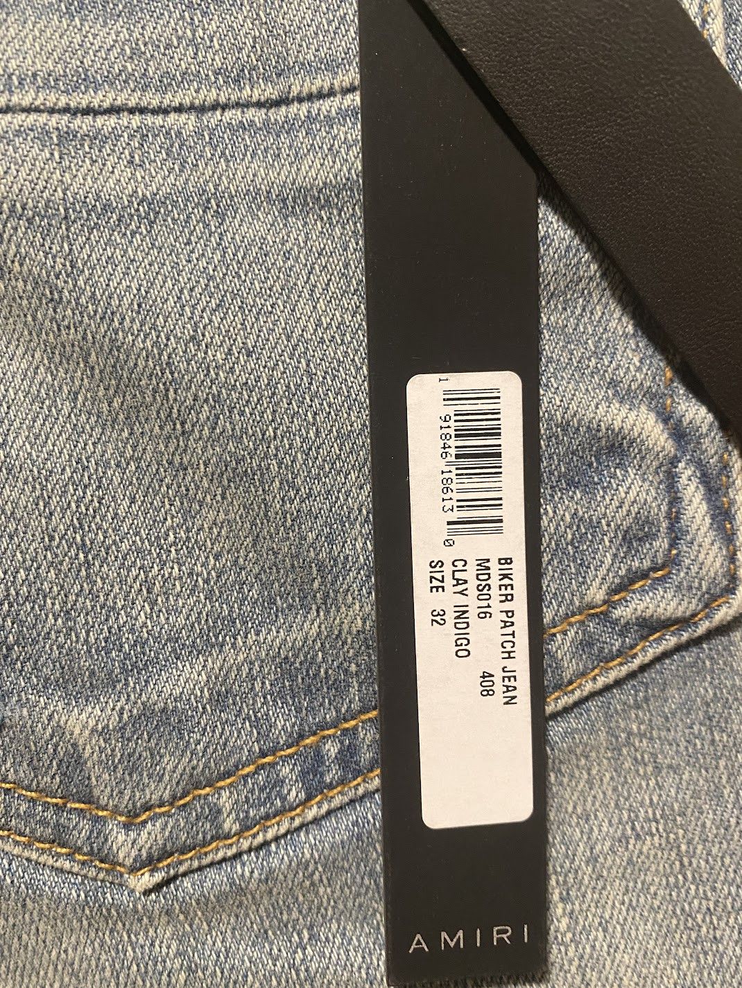 Amiri amiri bike patch jeans clay indigo distressed size 32 Size US 32 / EU 48 - 4 Thumbnail