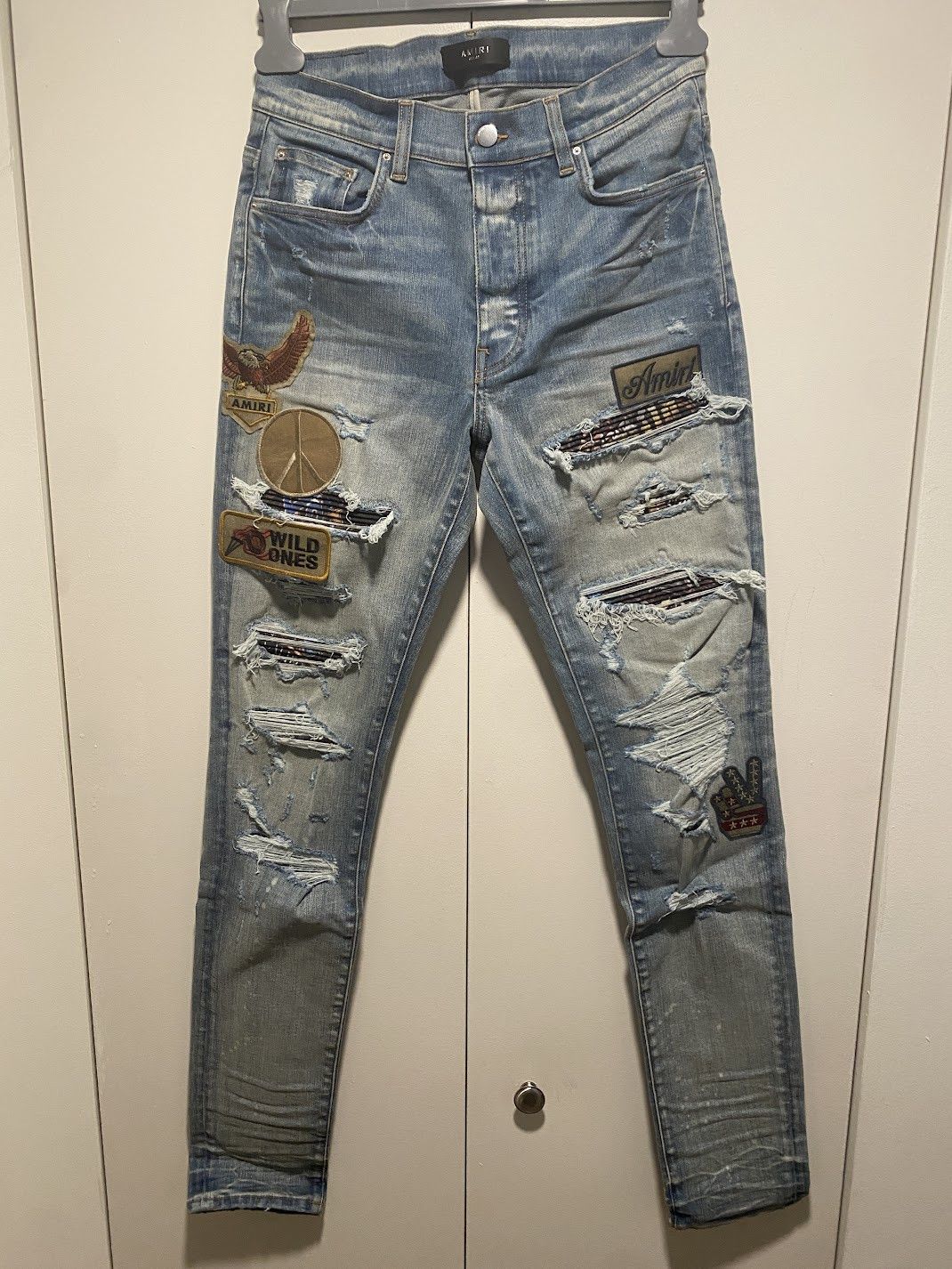 Amiri amiri bike patch jeans clay indigo distressed size 32 Size US 32 / EU 48 - 1 Thumbnail