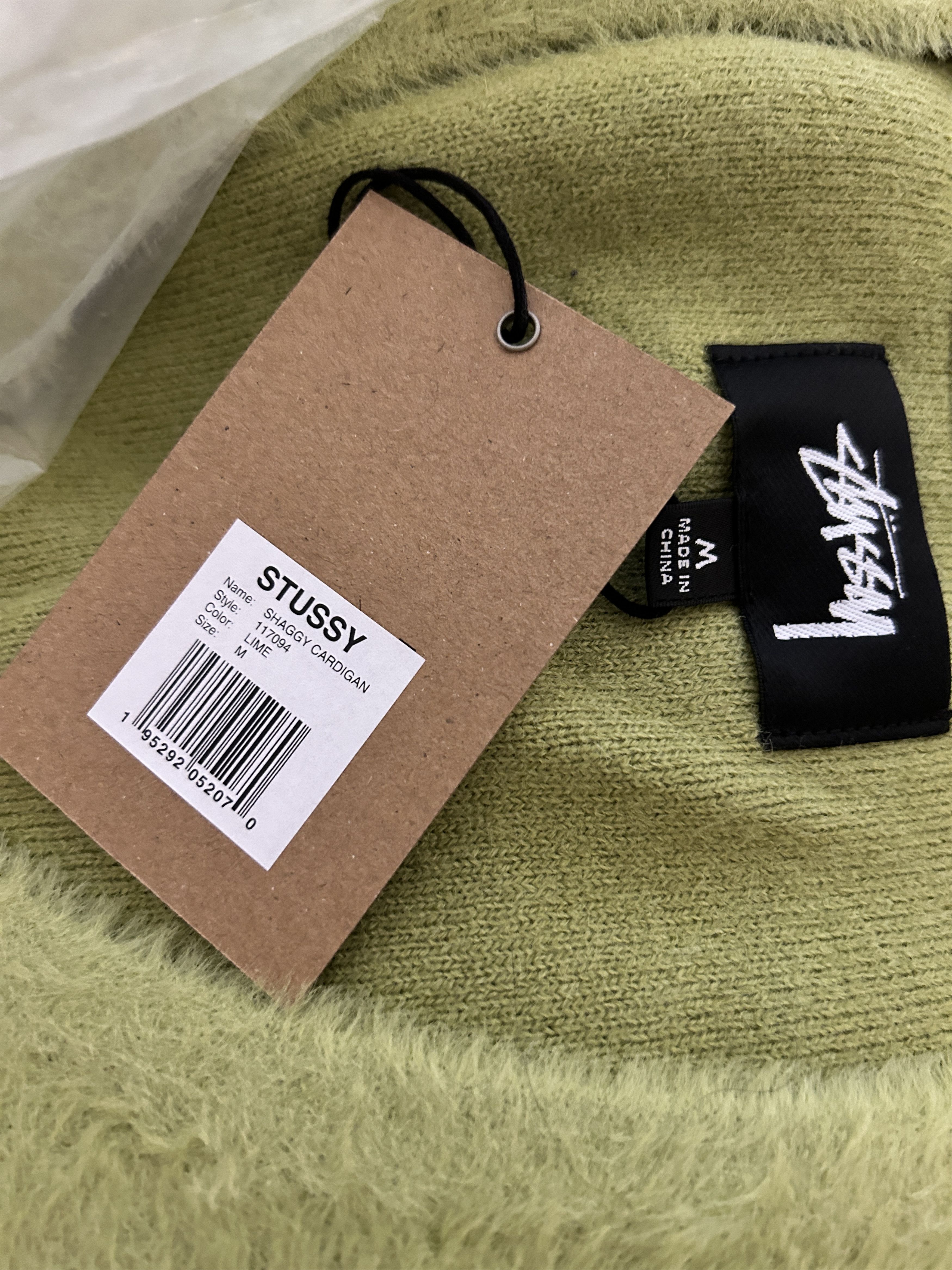Stussy stussy shaggy cardigan lime Size US M / EU 48-50 / 2 - 7 Thumbnail