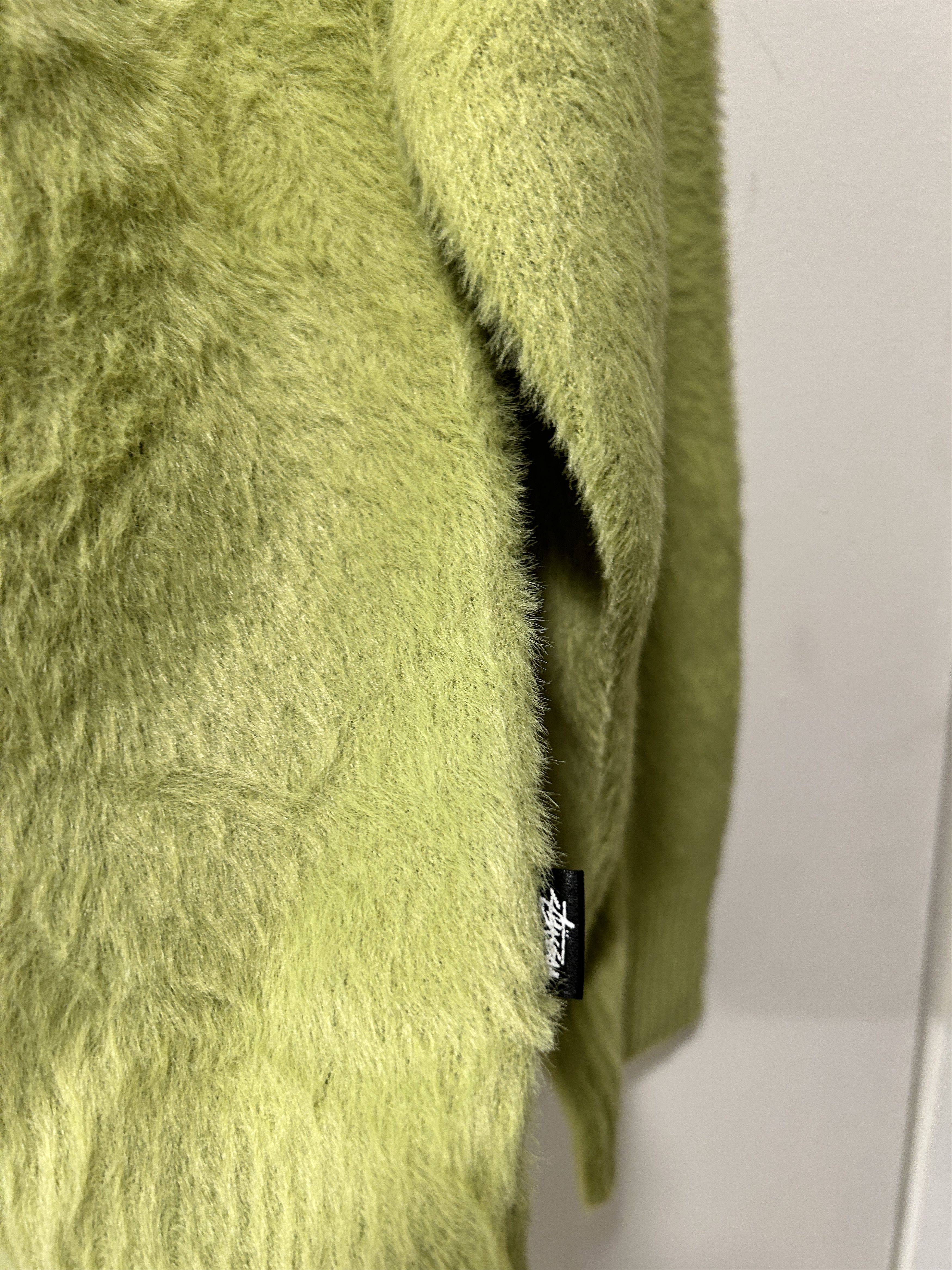 Stussy stussy shaggy cardigan lime Size US M / EU 48-50 / 2 - 2 Thumbnail