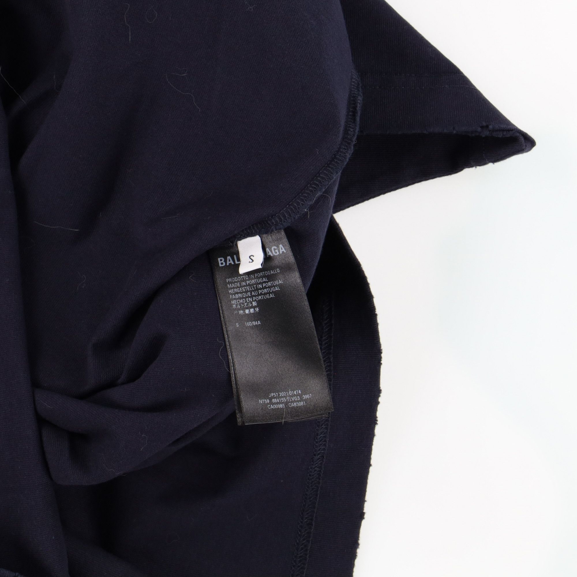 Balenciaga Navy Blue No Comment Oversized T-Shirt Size US S / EU 44-46 / 1 - 9 Thumbnail
