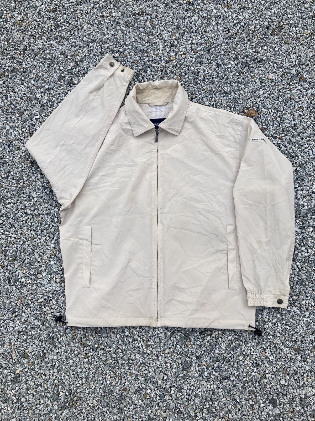 image of Burberry Golf Light Jacket in Light Cream, Men's (Size Medium)