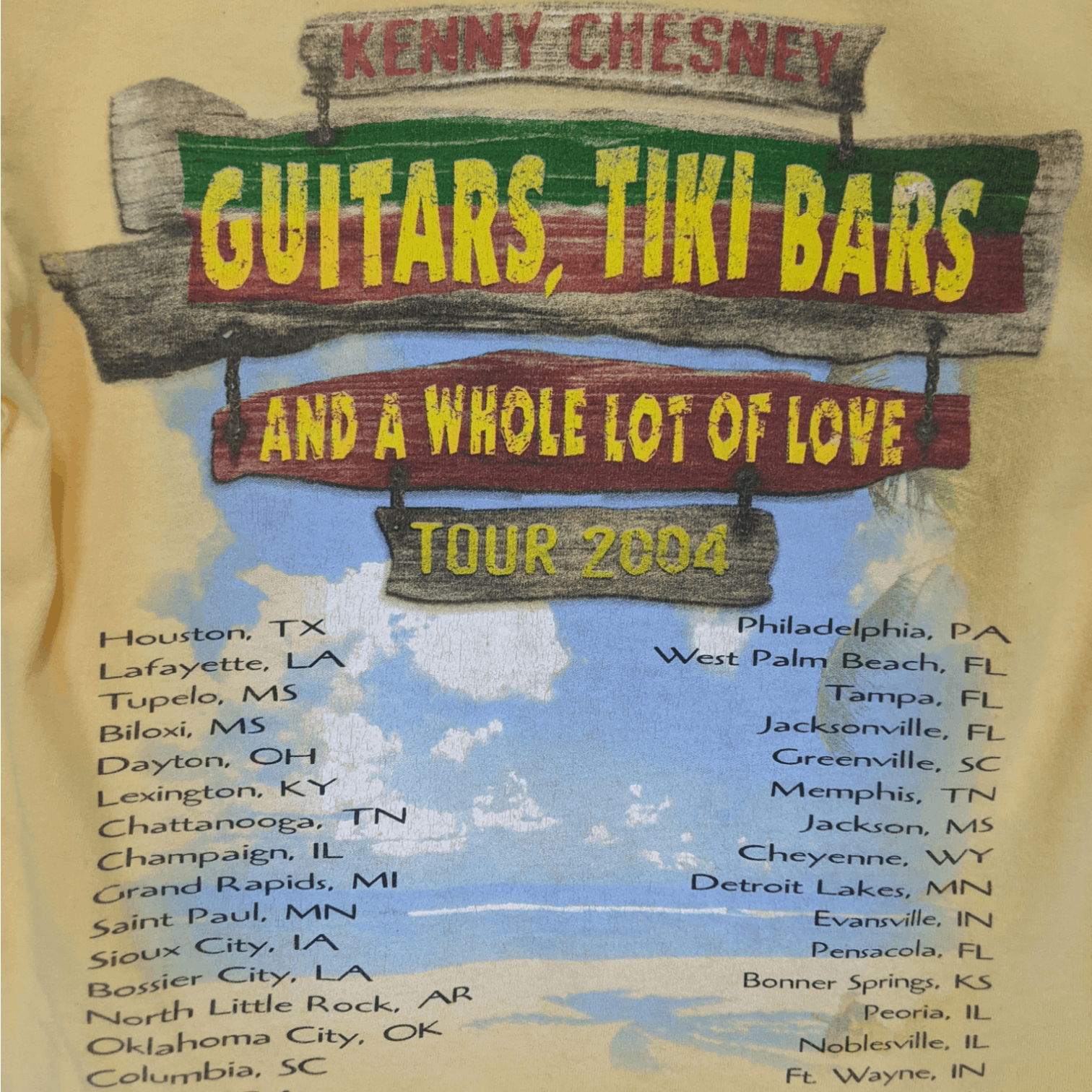 Band Tees Vintage 2000's KENNY CHESNY 2004 Tour Tee T-Shirt Size US S / EU 44-46 / 1 - 6 Thumbnail