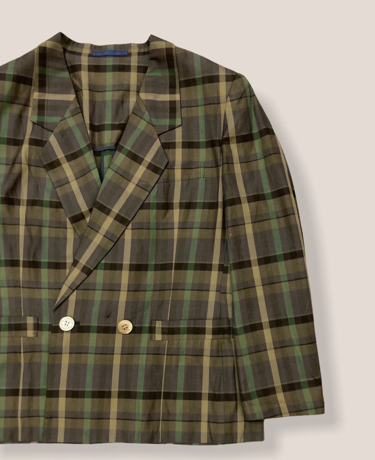 Burberry Burberry Checkered Blazer Jacket Size US L / EU 52-54 / 3 - 2 Thumbnail