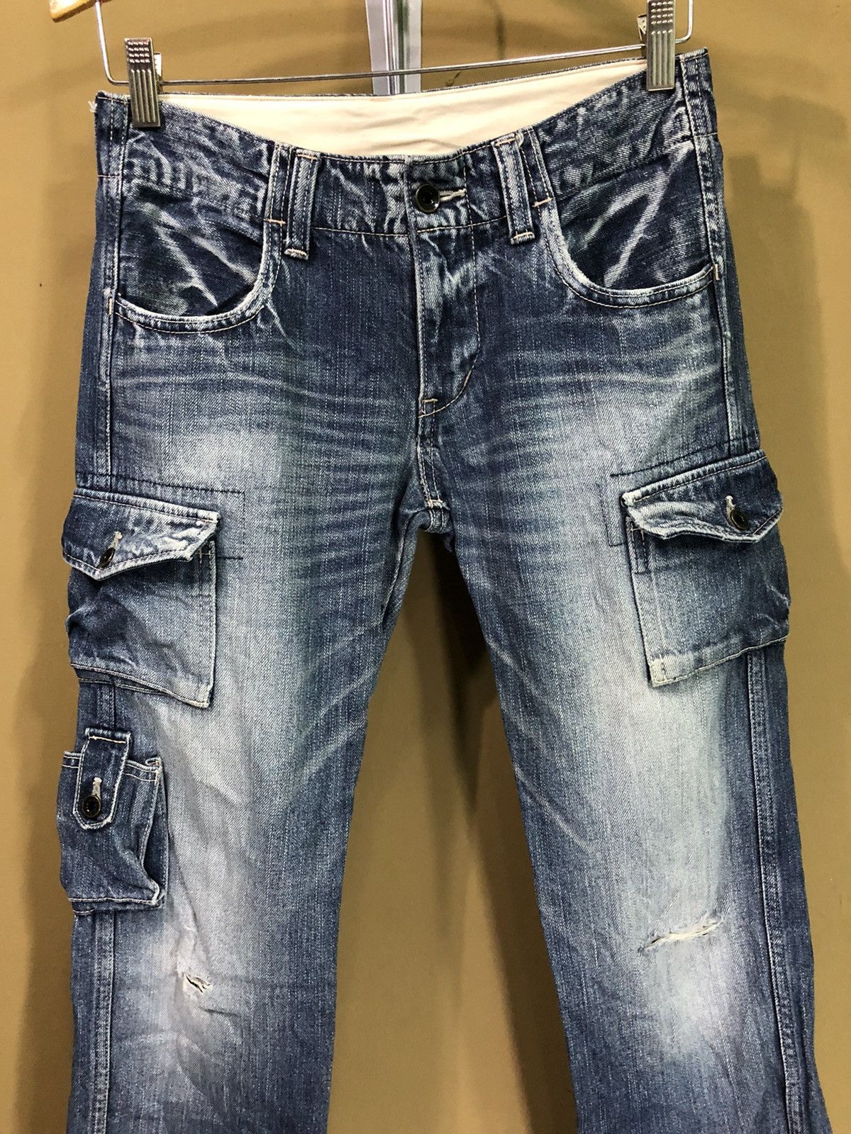 Japanese Brand × Johnbull × Vintage Vintage JohnBull Multi Pocket Distressed Denim Jeans Size US 29 - 5 Thumbnail