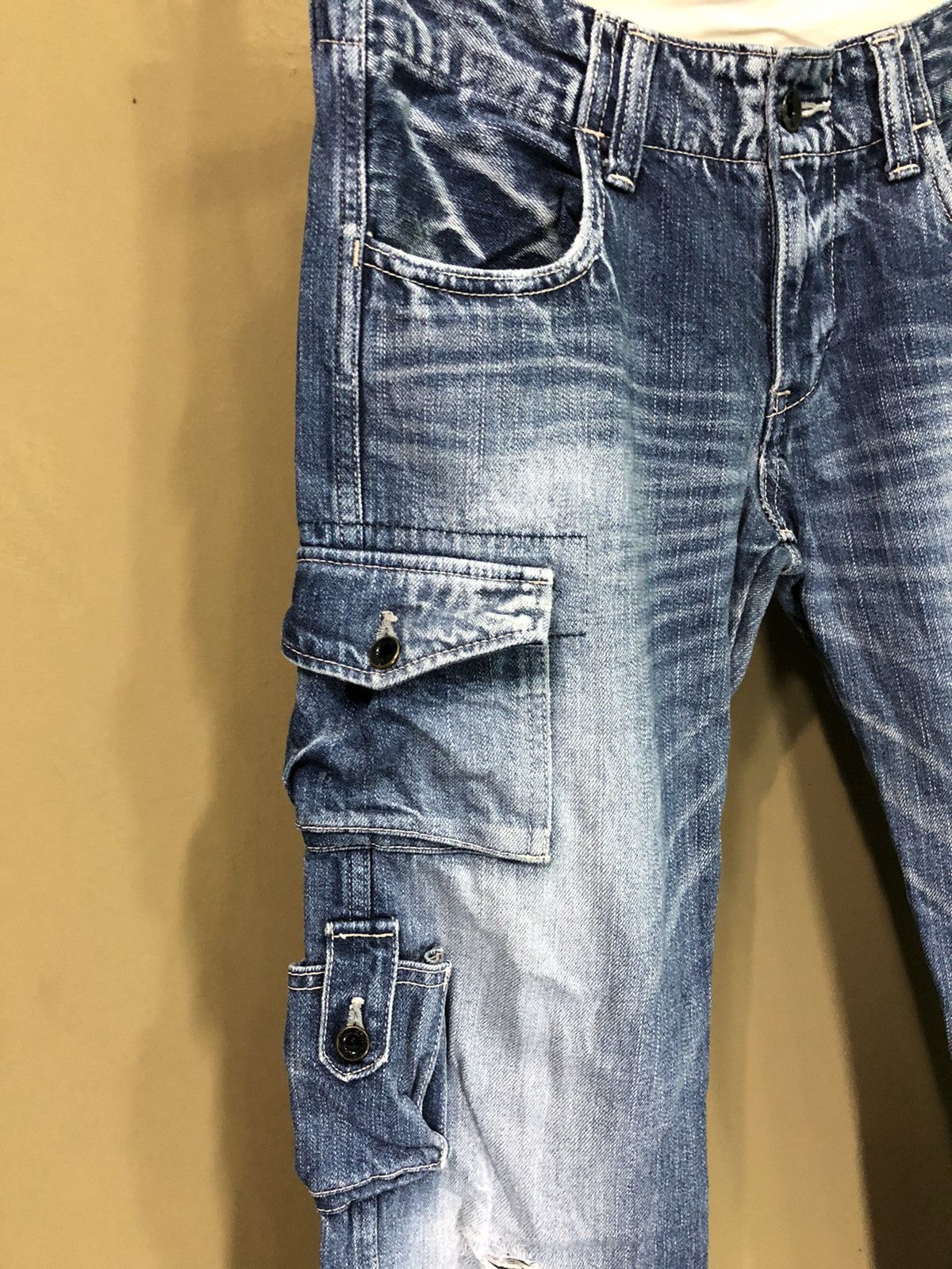 Japanese Brand × Johnbull × Vintage Vintage JohnBull Multi Pocket Distressed Denim Jeans Size US 29 - 6 Thumbnail