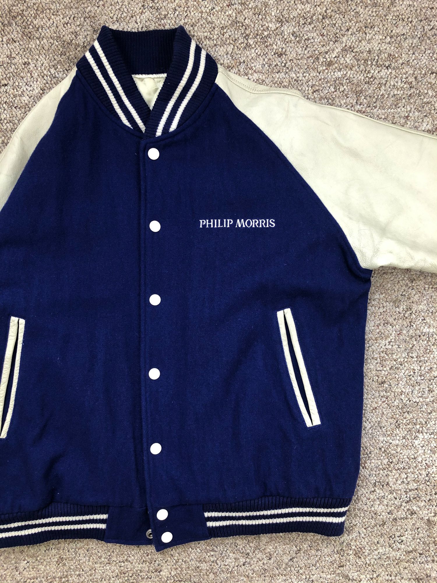 Other Vintage 90s Navy Varsity Jacket Size US M / EU 48-50 / 2 - 9 Thumbnail