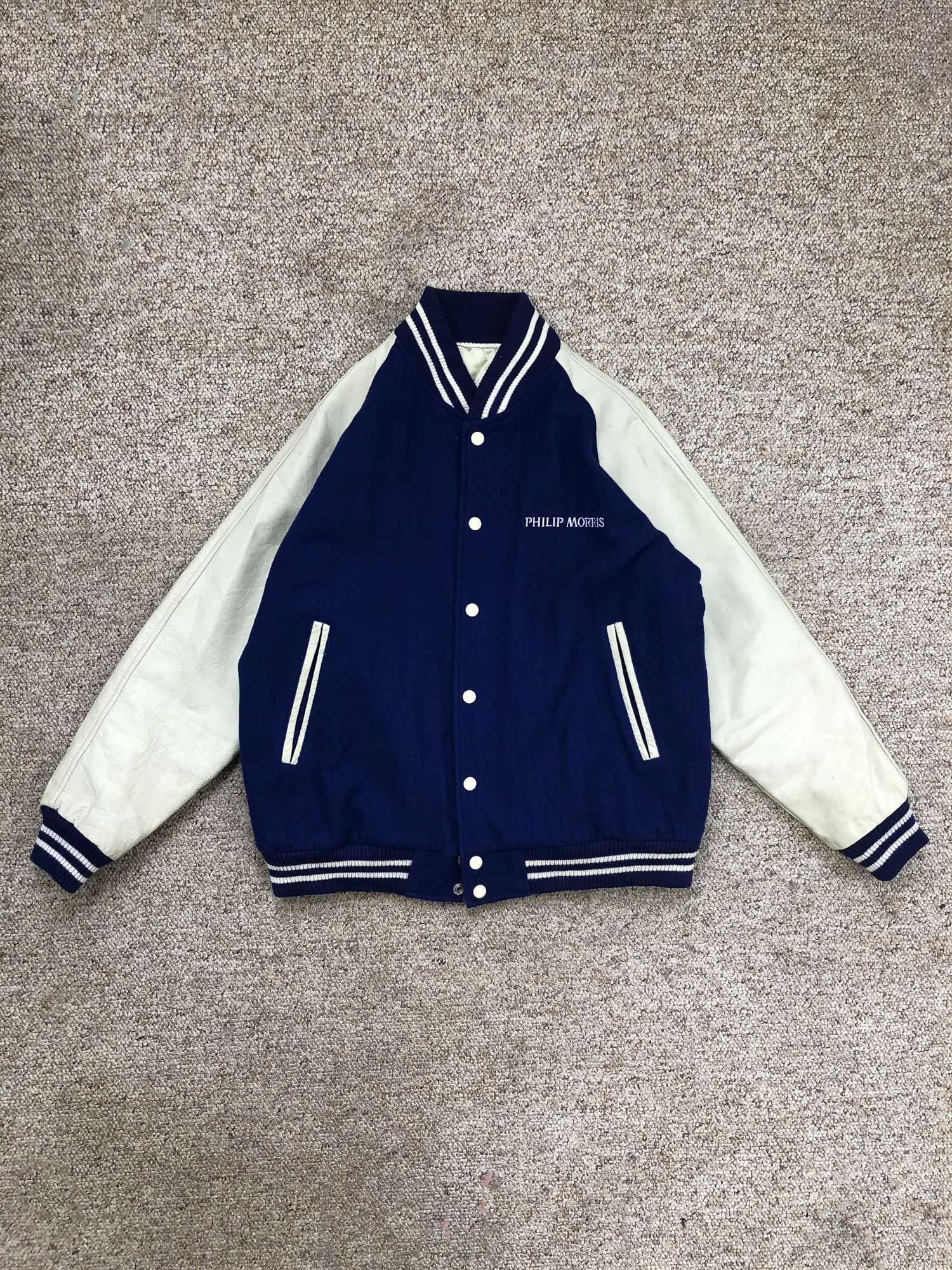 Other Vintage 90s Navy Varsity Jacket Size US M / EU 48-50 / 2 - 7 Thumbnail