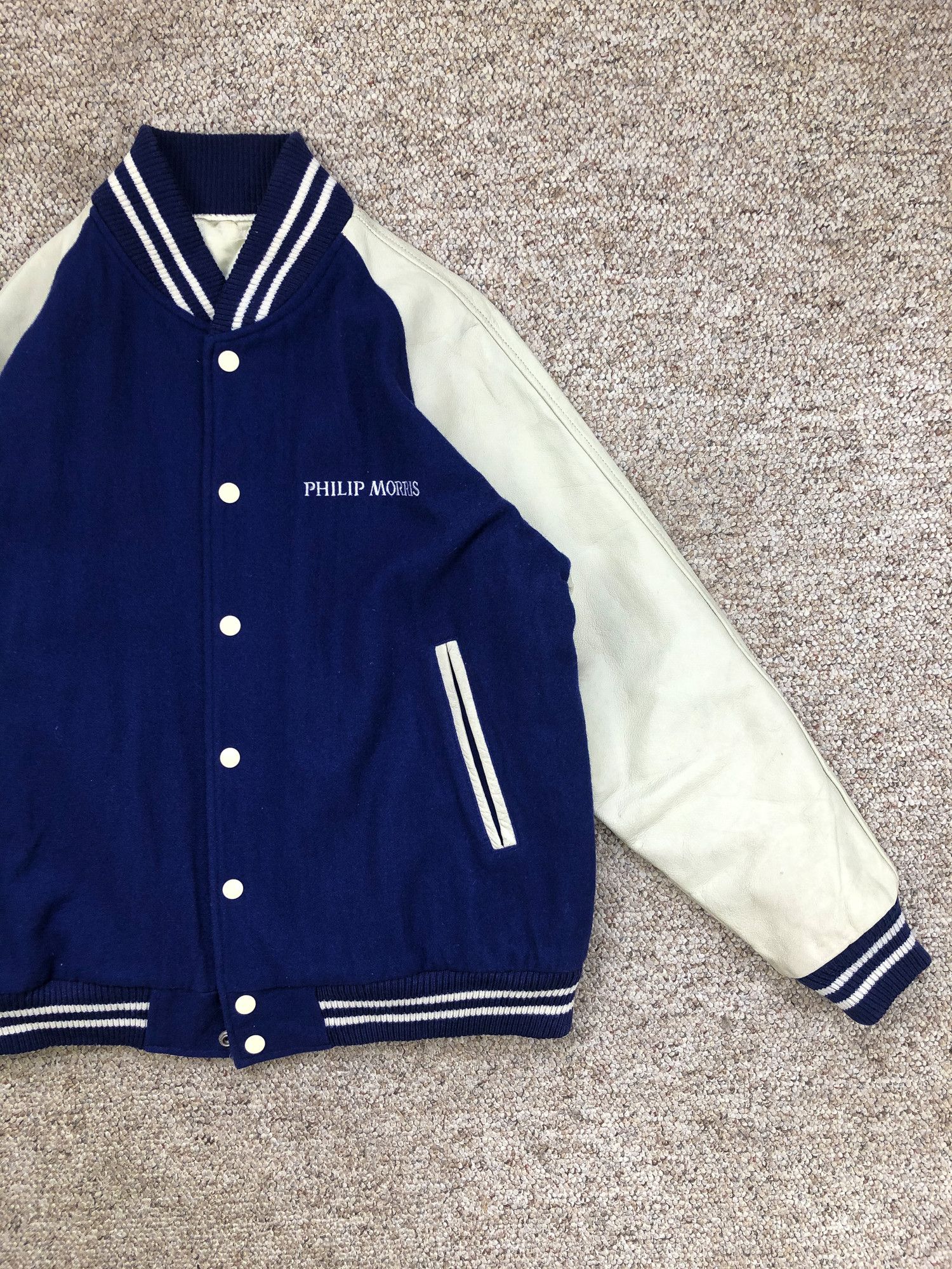 Other Vintage 90s Navy Varsity Jacket Size US M / EU 48-50 / 2 - 8 Thumbnail