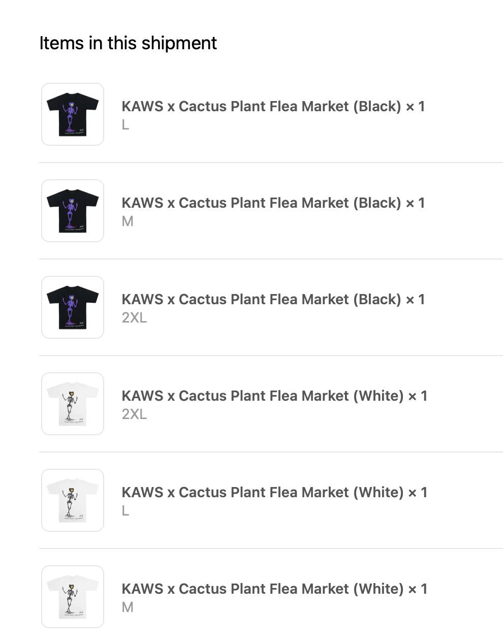 Cactus Plant Flea Market × Kaws KAWS x Cactus Plant Flea Market T-shirt black Size US XL / EU 56 / 4 - 5 Thumbnail