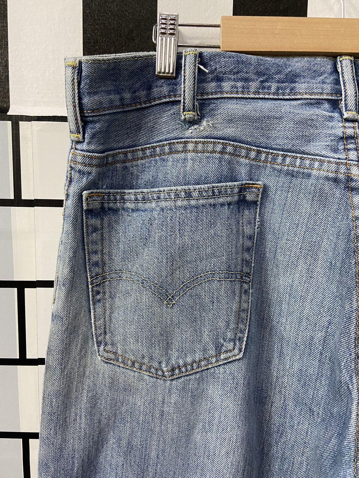 Levi's × Vintage Vintage Levi’s 517 Light Wash Bootcut Distressed Denim Pants Size US 36 / EU 52 - 15 Thumbnail