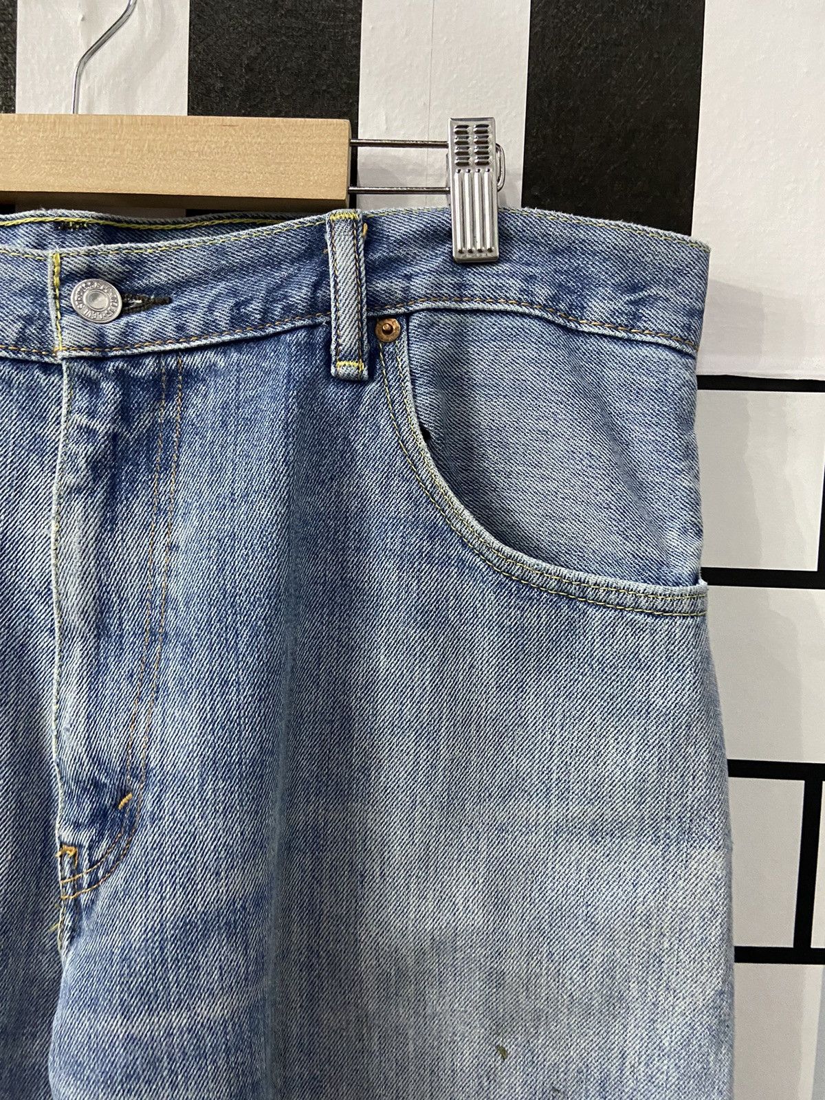 Levi's × Vintage Vintage Levi’s 517 Light Wash Bootcut Distressed Denim Pants Size US 36 / EU 52 - 10 Thumbnail