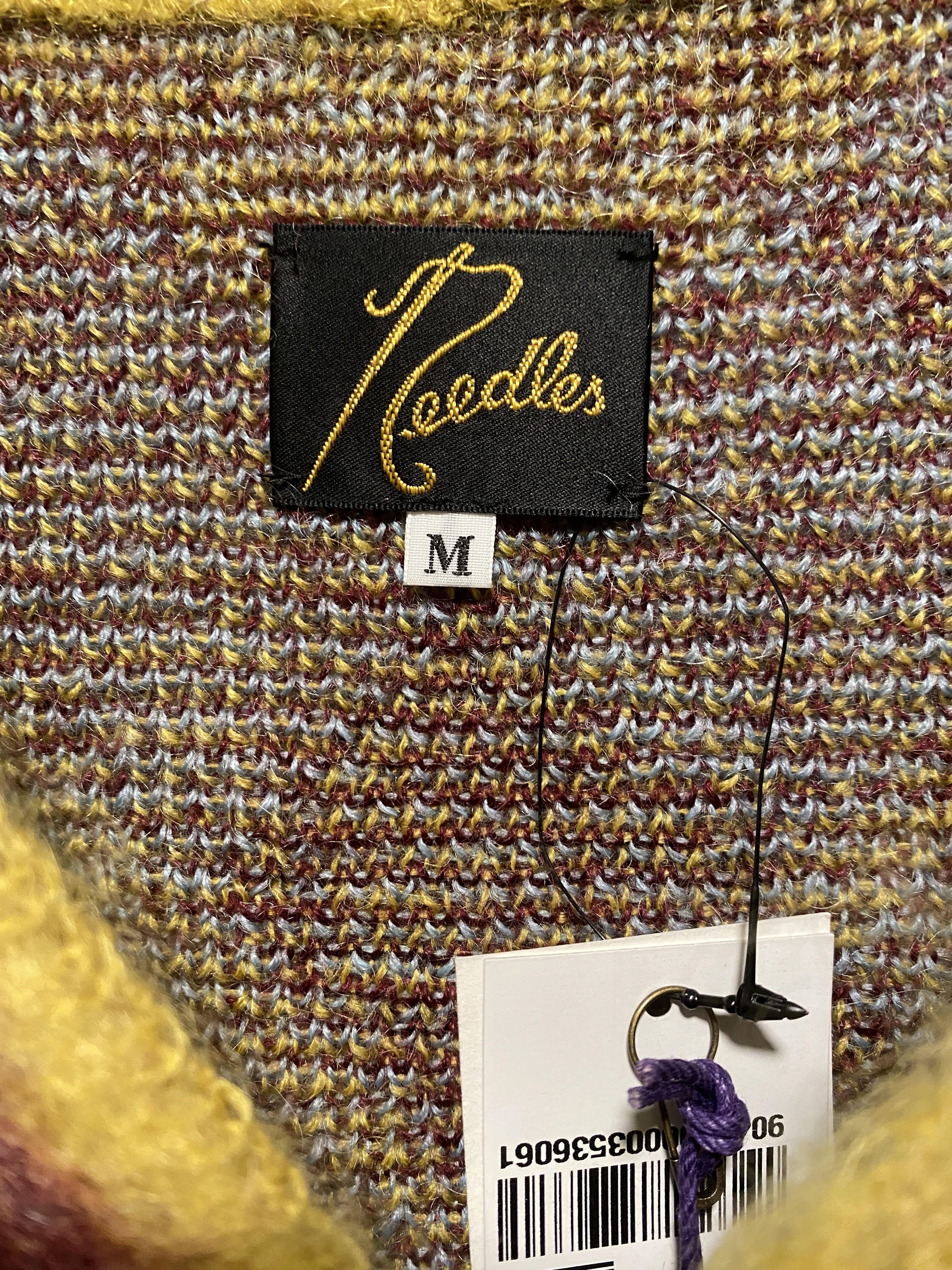 Needles NEEDLES MOHAIR ARGYLE CARDIGAN YELLOW Size US M / EU 48-50 / 2 - 3 Thumbnail