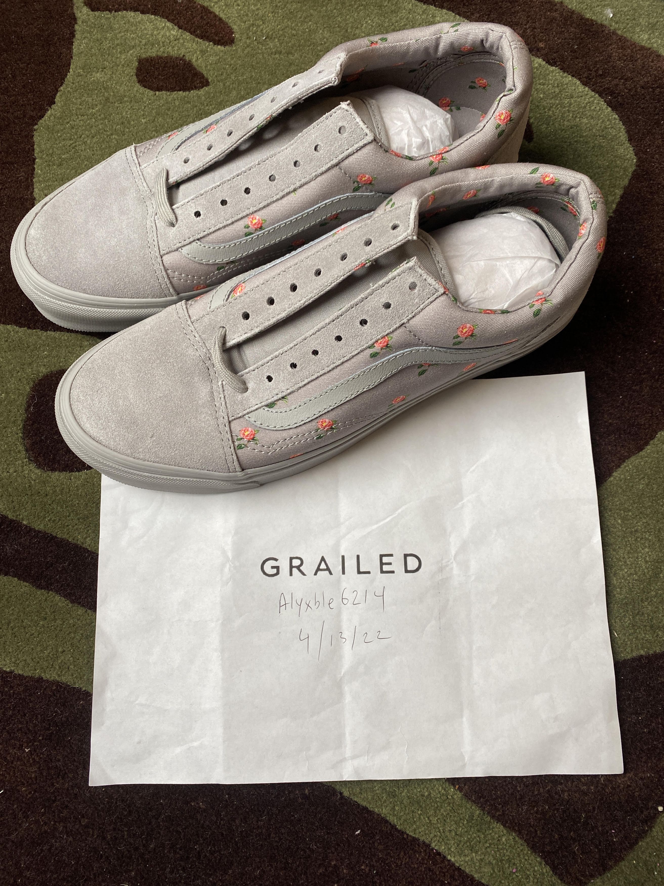 Undercover × Vans VANS VAULT X UNDERCOVER OG OLD SKOOL LX SMALL FLOWERS GREY Size US 11 / EU 44 - 3 Thumbnail