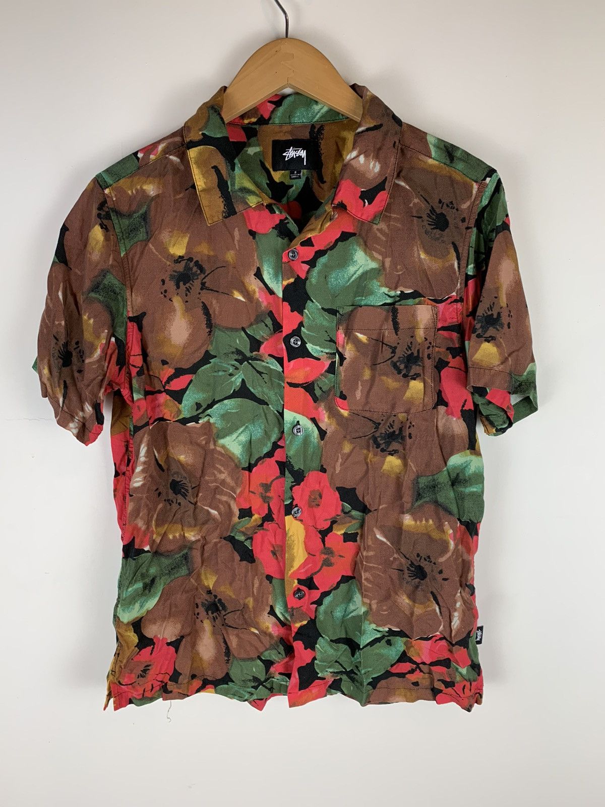 Stussy Stussy Watercolor Floral Rayon Shirt Size US S / EU 44-46 / 1 - 1 Thumbnail