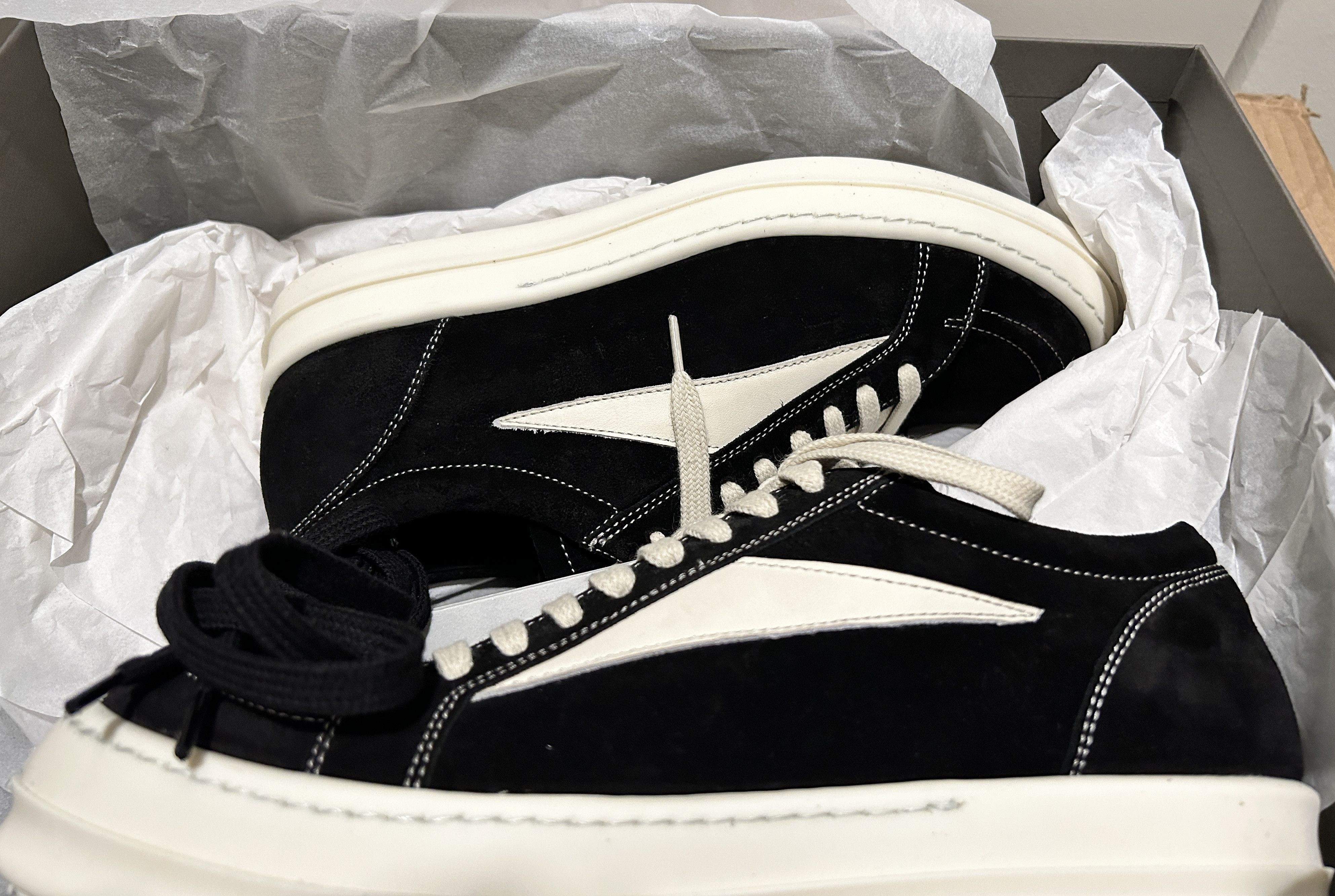 Rick Owens RICK OWENS VINTAGE SNEAKERS LOW S/S 23 EDFU - Black Size US 6.5 / EU 39-40 - 3 Thumbnail
