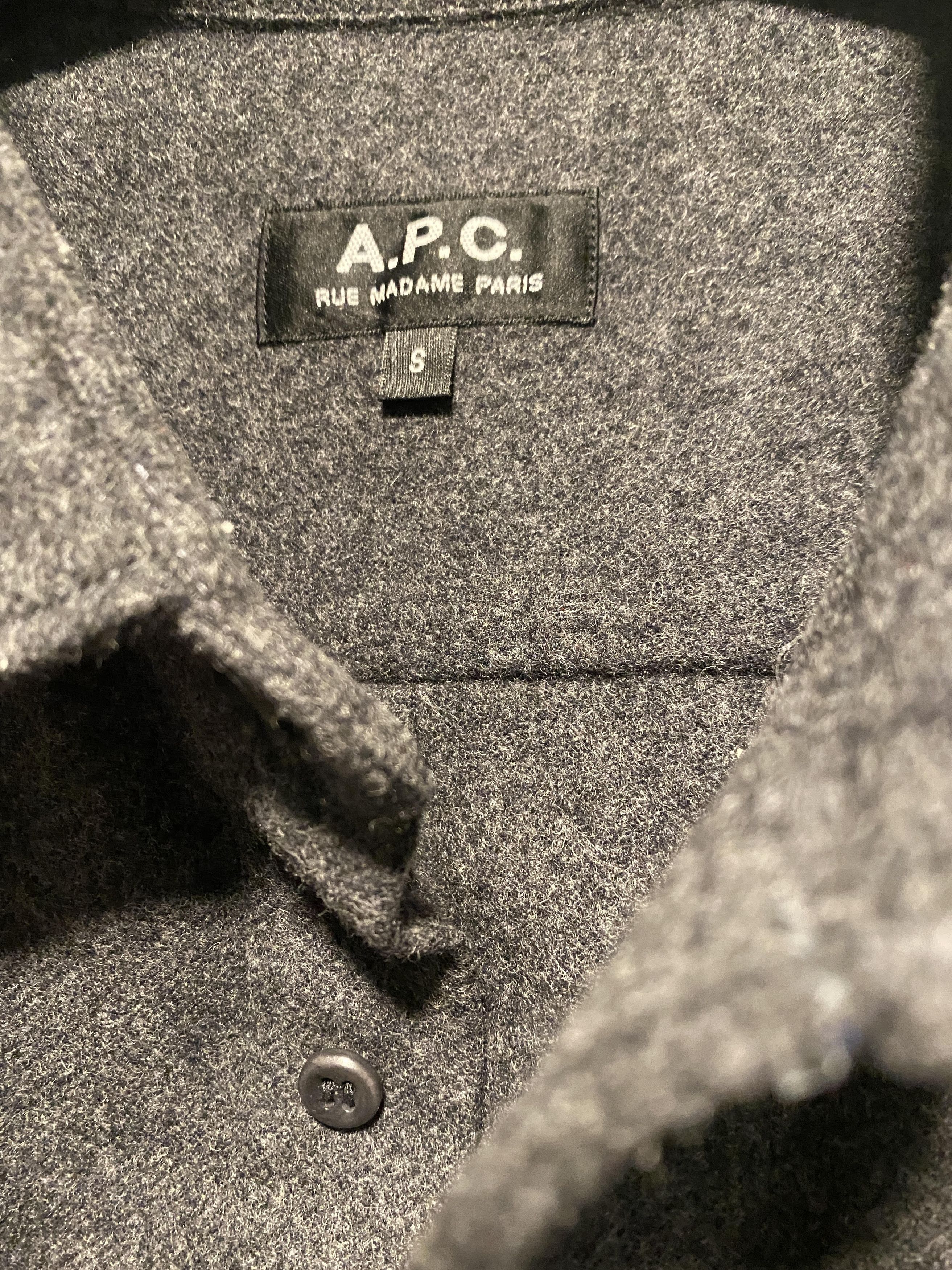 A.P.C. apc wool overshirt grey pocket Size US S / EU 44-46 / 1 - 6 Thumbnail