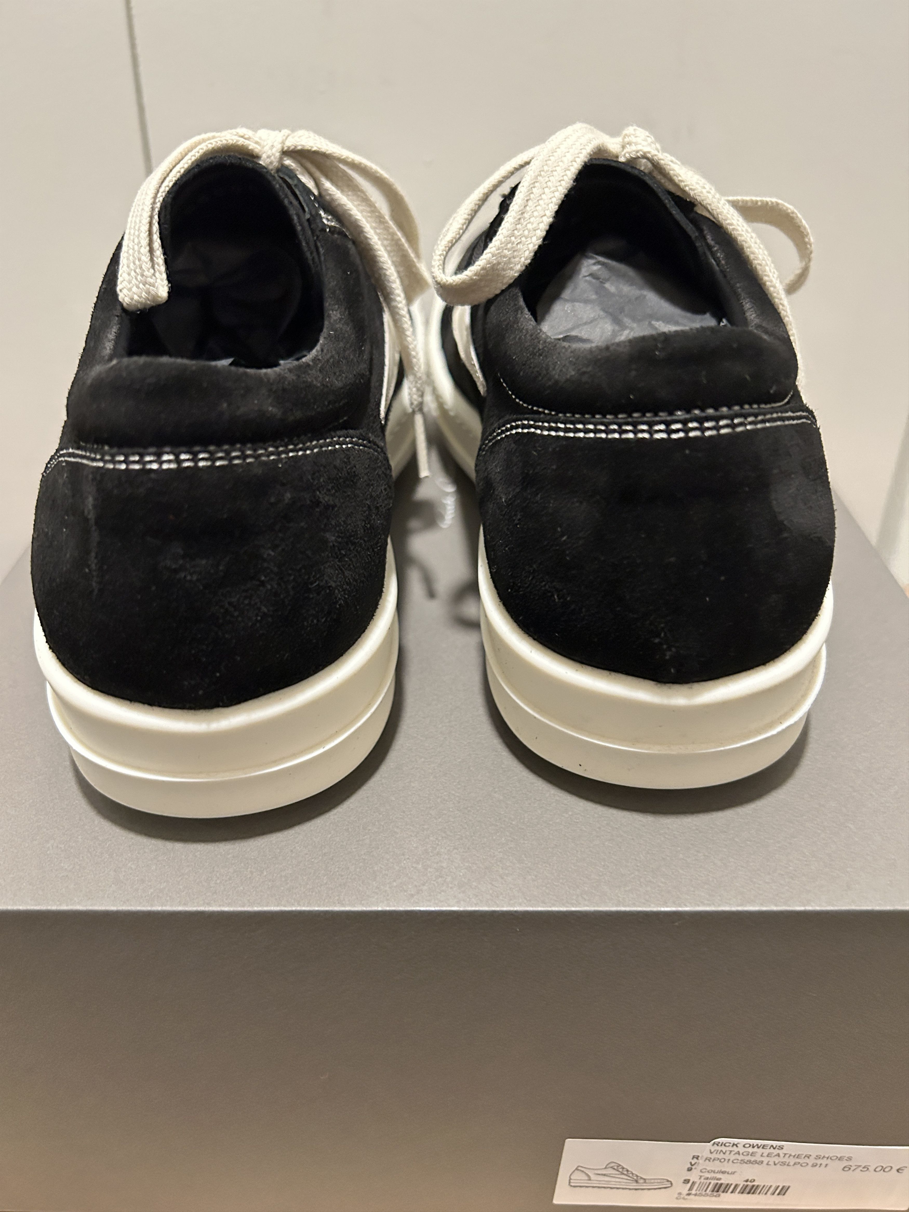 Rick Owens RICK OWENS VINTAGE SNEAKERS LOW S/S 23 EDFU - Black Size US 7 / EU 40 - 5 Thumbnail