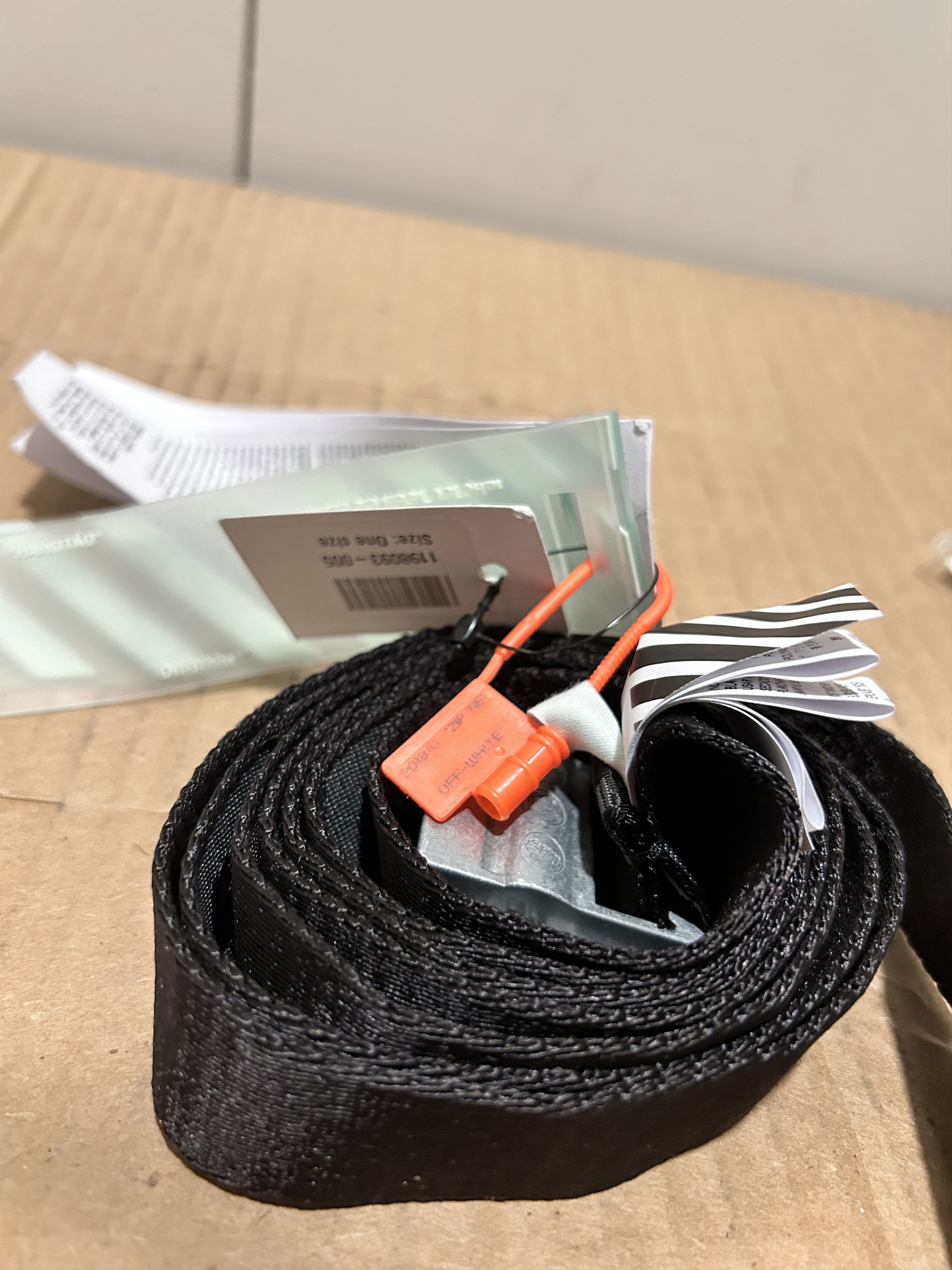 image of Off White Off-White Mini Industrial Belt - Black Virgil Abloh, Men's