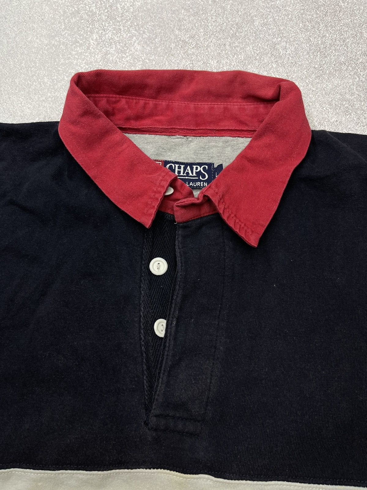 Polo Ralph Lauren Vintage Ralph Lauren Chaps USA Rugby Polo Long Sleeve Rare Size US XL / EU 56 / 4 - 3 Thumbnail