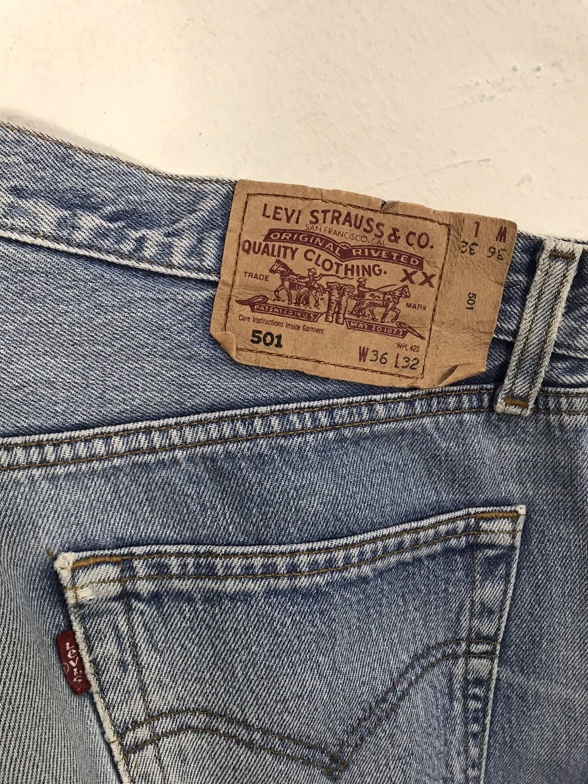 Levi's Vintage Clothing Levi's Strauss 501 Sun Faded Beauty Jeans Pants Fits Size 36 Size US 36 / EU 52 - 8 Thumbnail