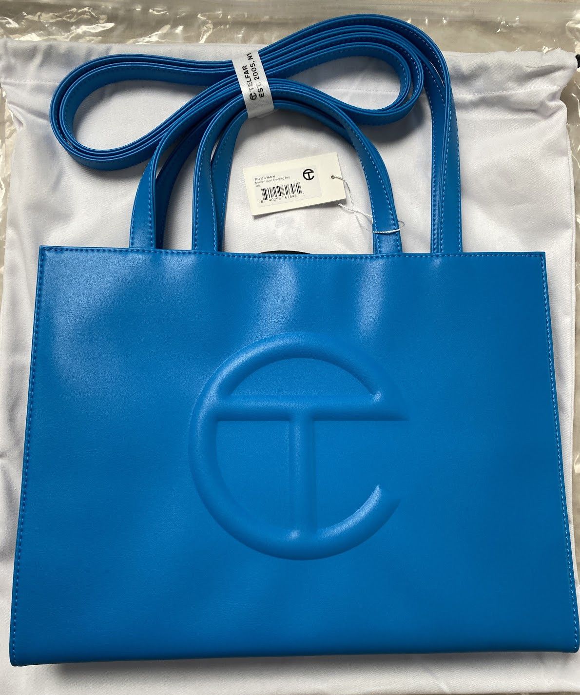 Telfar medium shopping bag tote -cyan Size ONE SIZE - 1 Thumbnail