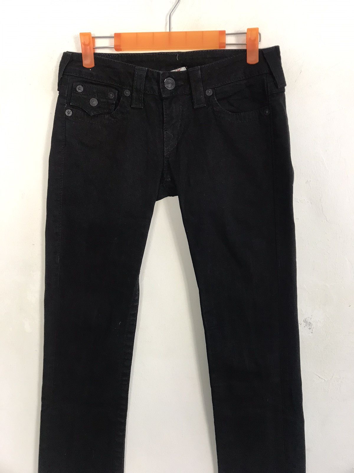 True Religion True Religion USA Billy Flaps Pocket Dark Denim Low Rise Size 26" / US 2 / IT 38 - 3 Thumbnail