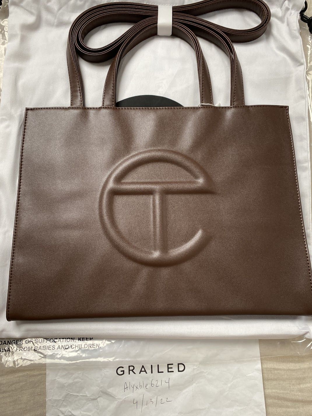 Telfar medium shopping bag tote -chocolate Size ONE SIZE - 2 Thumbnail